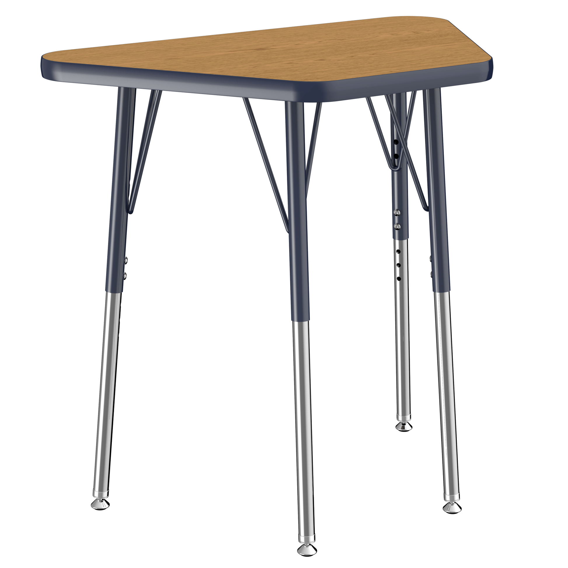 FDP 18" x 30" Trapezoid T - Molding Activity Table with Adjustable Standard Swivel Glide Legs (FDP - 10063 - XX) - SchoolOutlet