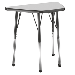 FDP 18" x 30" Trapezoid T-Molding Activity Table with Adjustable Standard Ball Glide Legs (FDP-10064-XX)