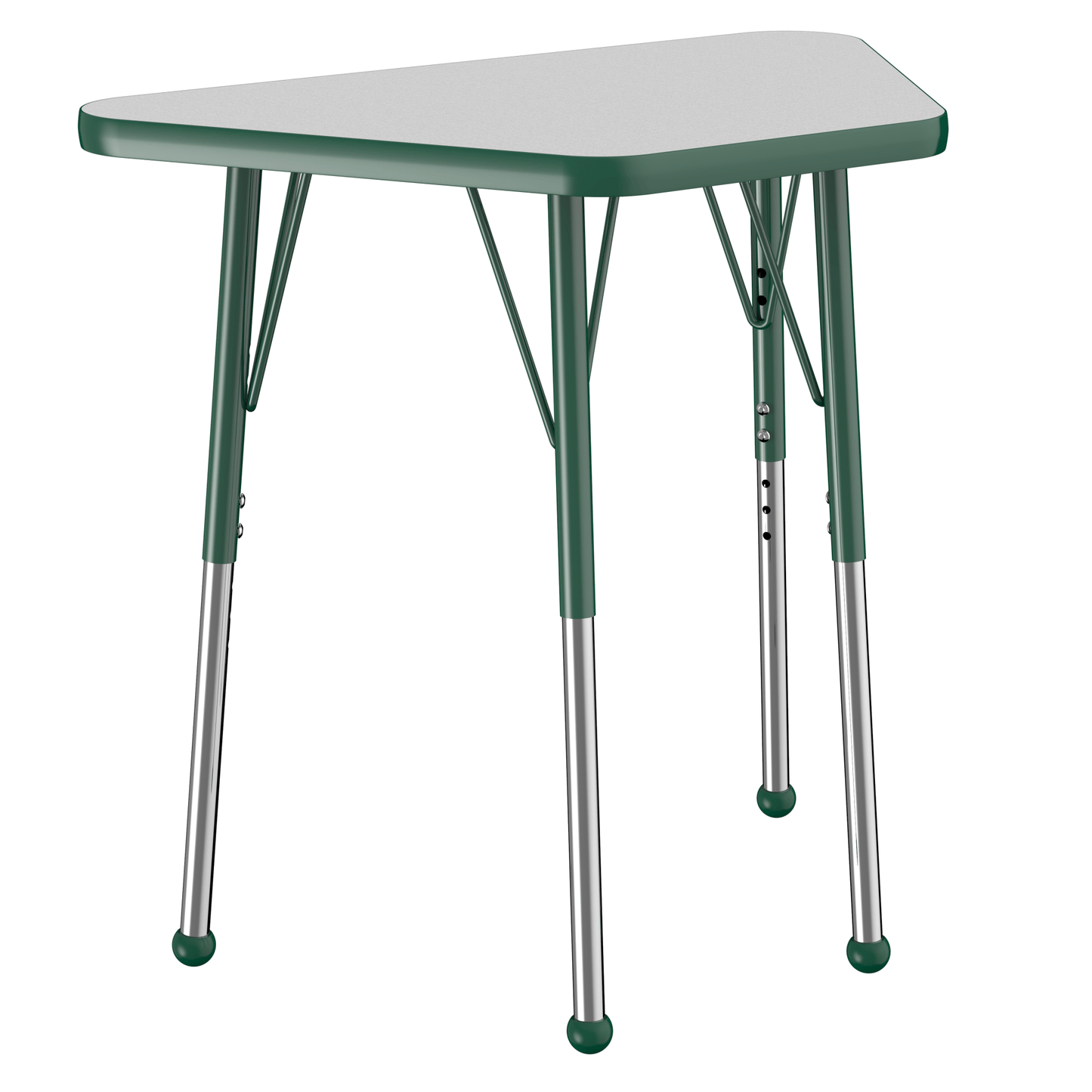 FDP 18" x 30" Trapezoid T - Molding Activity Table with Adjustable Standard Ball Glide Legs (FDP - 10064 - XX) - SchoolOutlet