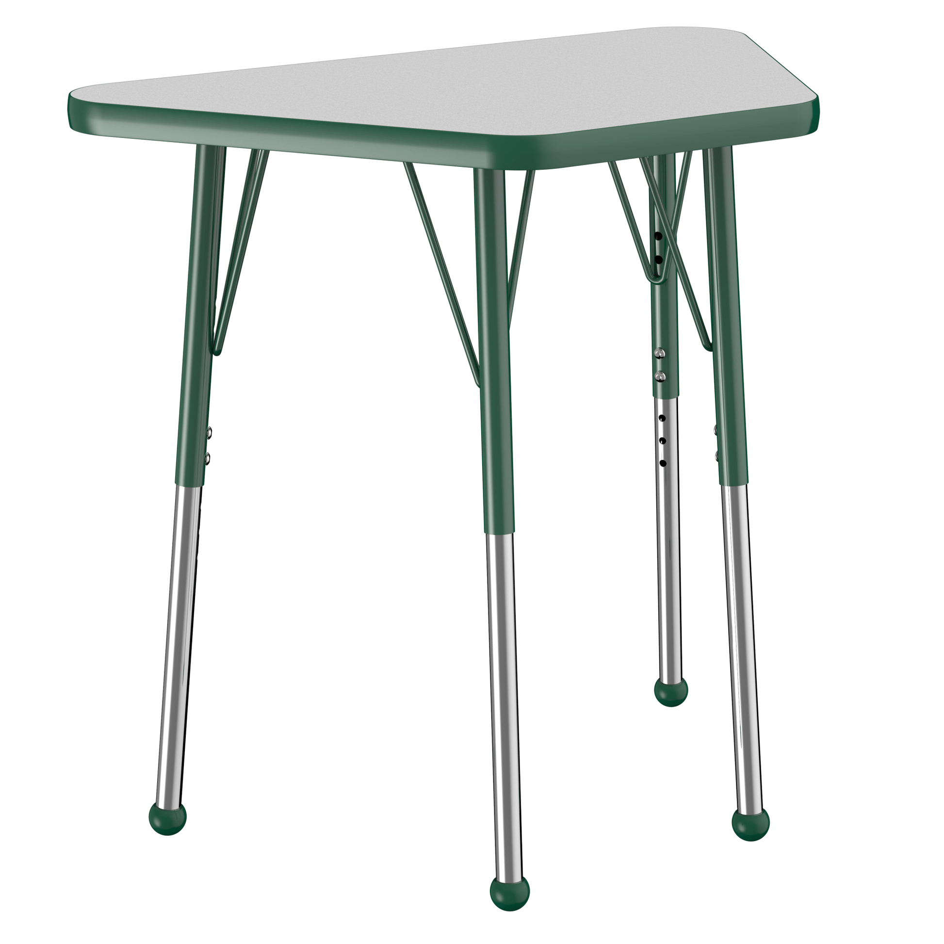FDP 18" x 30" Trapezoid T - Molding Activity Table with Adjustable Standard Ball Glide Legs (FDP - 10064 - XX) - SchoolOutlet