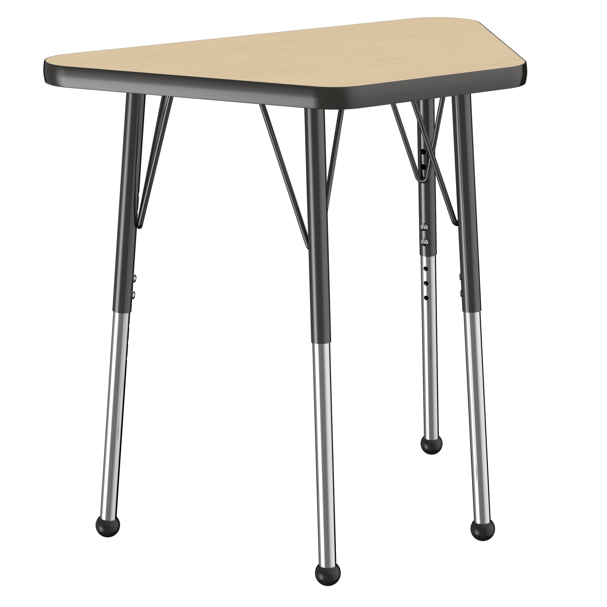 FDP 18" x 30" Trapezoid T - Molding Activity Table with Adjustable Standard Ball Glide Legs (FDP - 10064 - XX) - SchoolOutlet