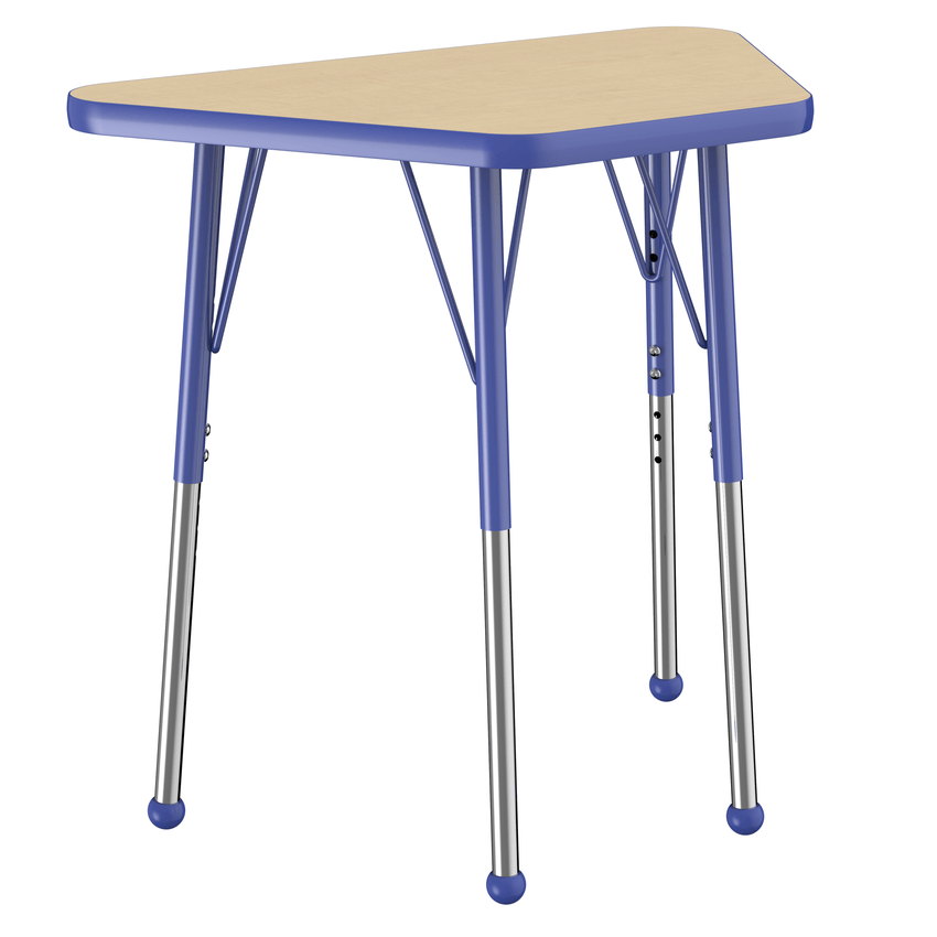 FDP 18" x 30" Trapezoid T - Molding Activity Table with Adjustable Standard Ball Glide Legs (FDP - 10064 - XX) - SchoolOutlet