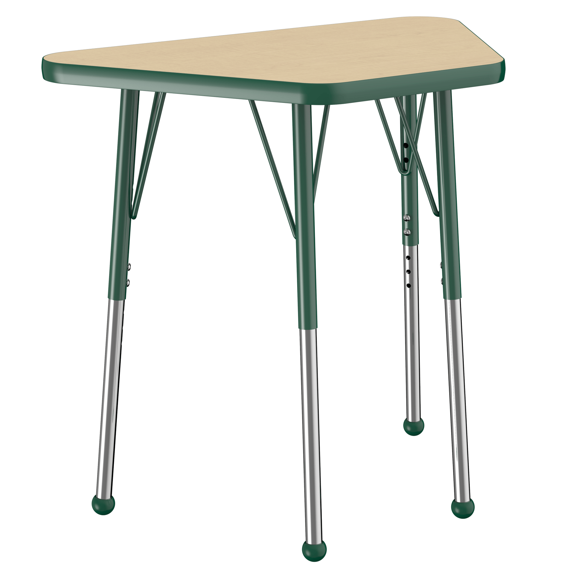 FDP 18" x 30" Trapezoid T - Molding Activity Table with Adjustable Standard Ball Glide Legs (FDP - 10064 - XX) - SchoolOutlet