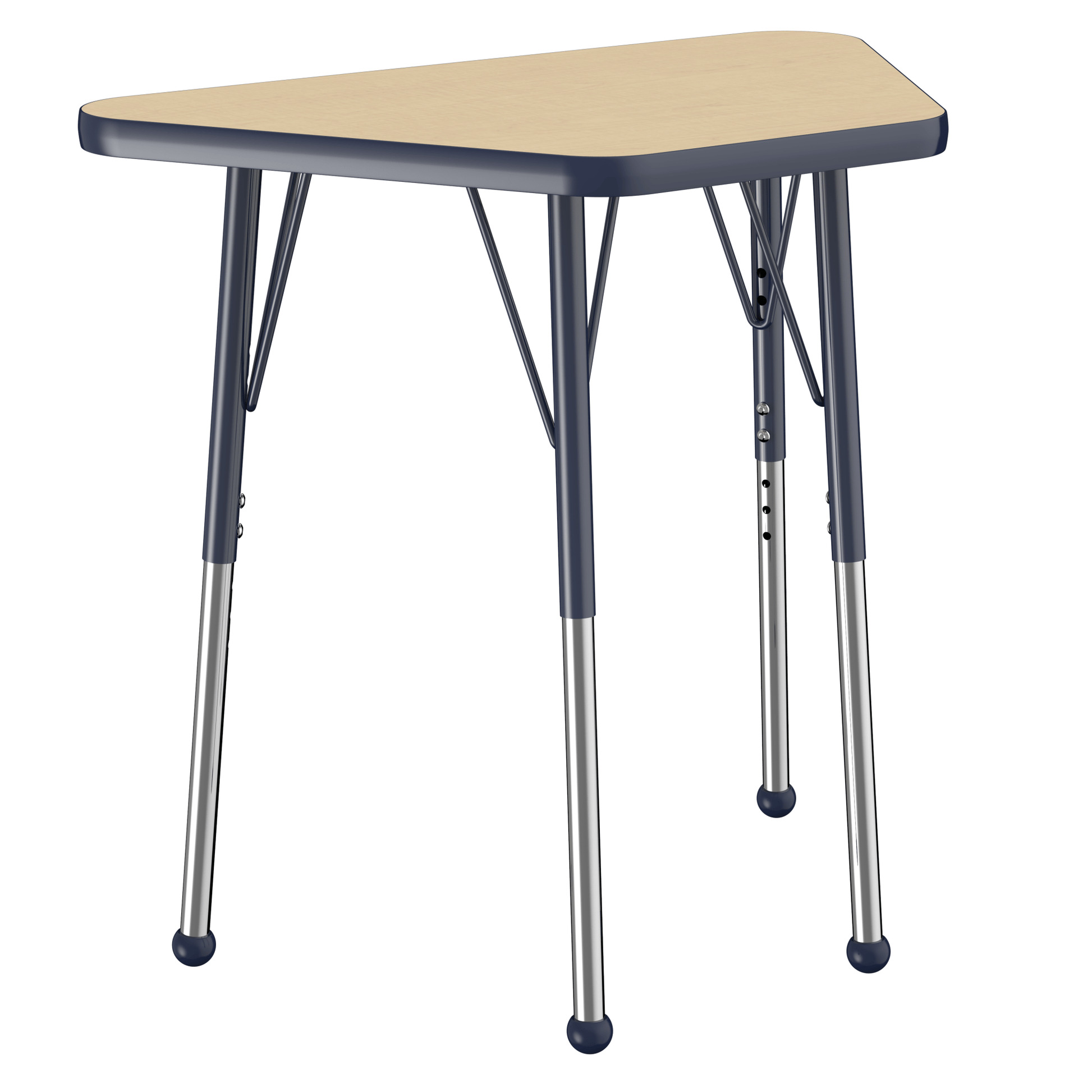 FDP 18" x 30" Trapezoid T - Molding Activity Table with Adjustable Standard Ball Glide Legs (FDP - 10064 - XX) - SchoolOutlet