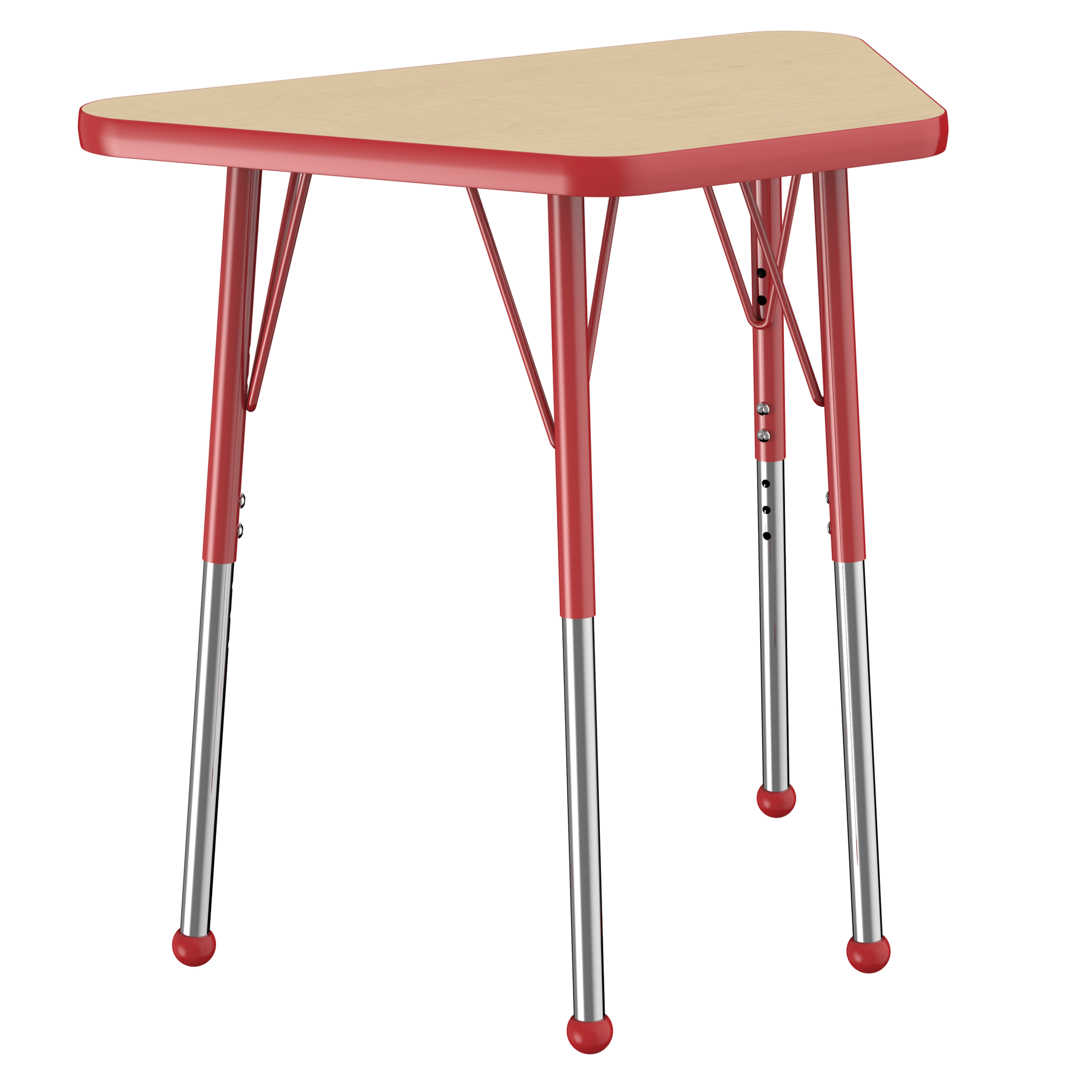 FDP 18" x 30" Trapezoid T - Molding Activity Table with Adjustable Standard Ball Glide Legs (FDP - 10064 - XX) - SchoolOutlet