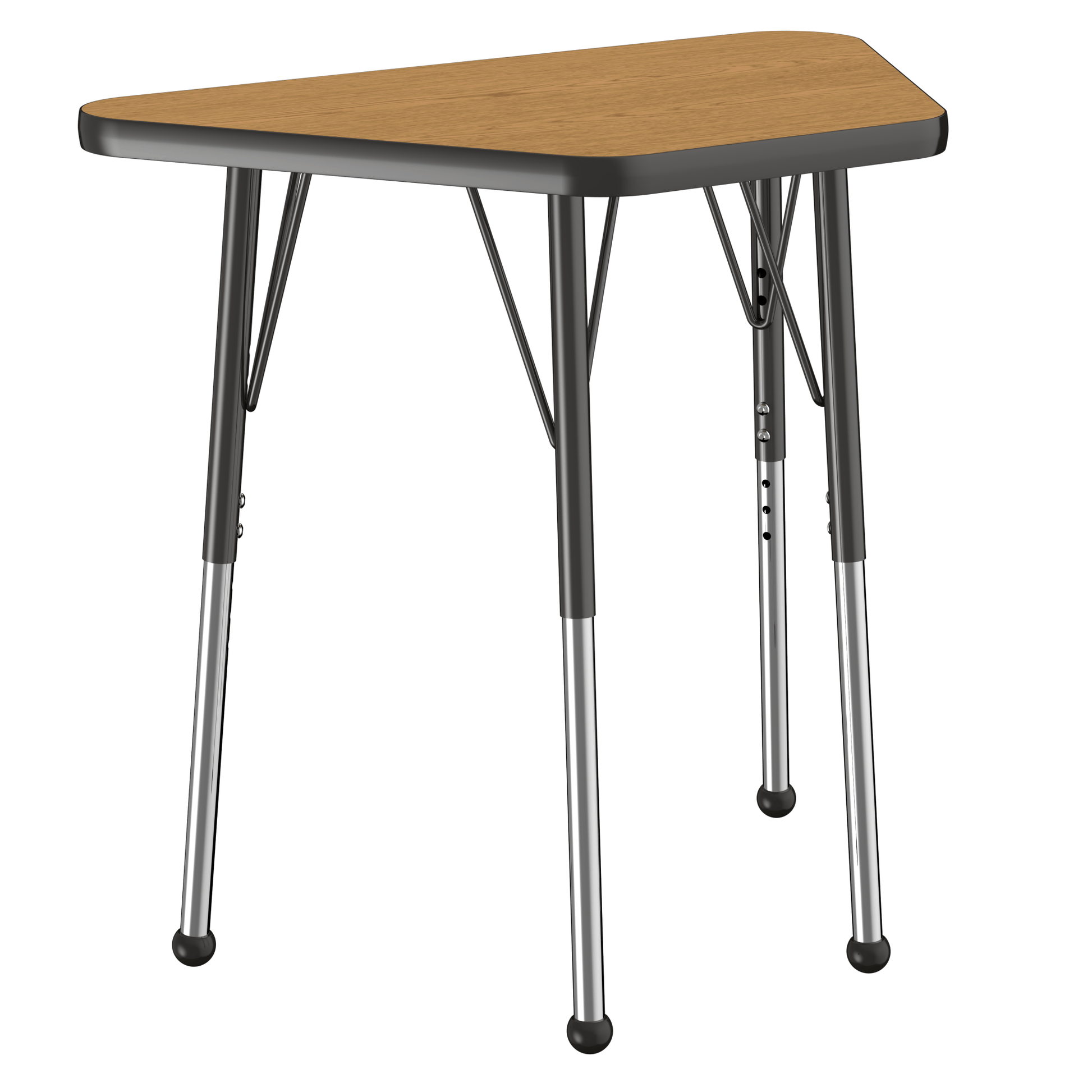 FDP 18" x 30" Trapezoid T - Molding Activity Table with Adjustable Standard Ball Glide Legs (FDP - 10064 - XX) - SchoolOutlet