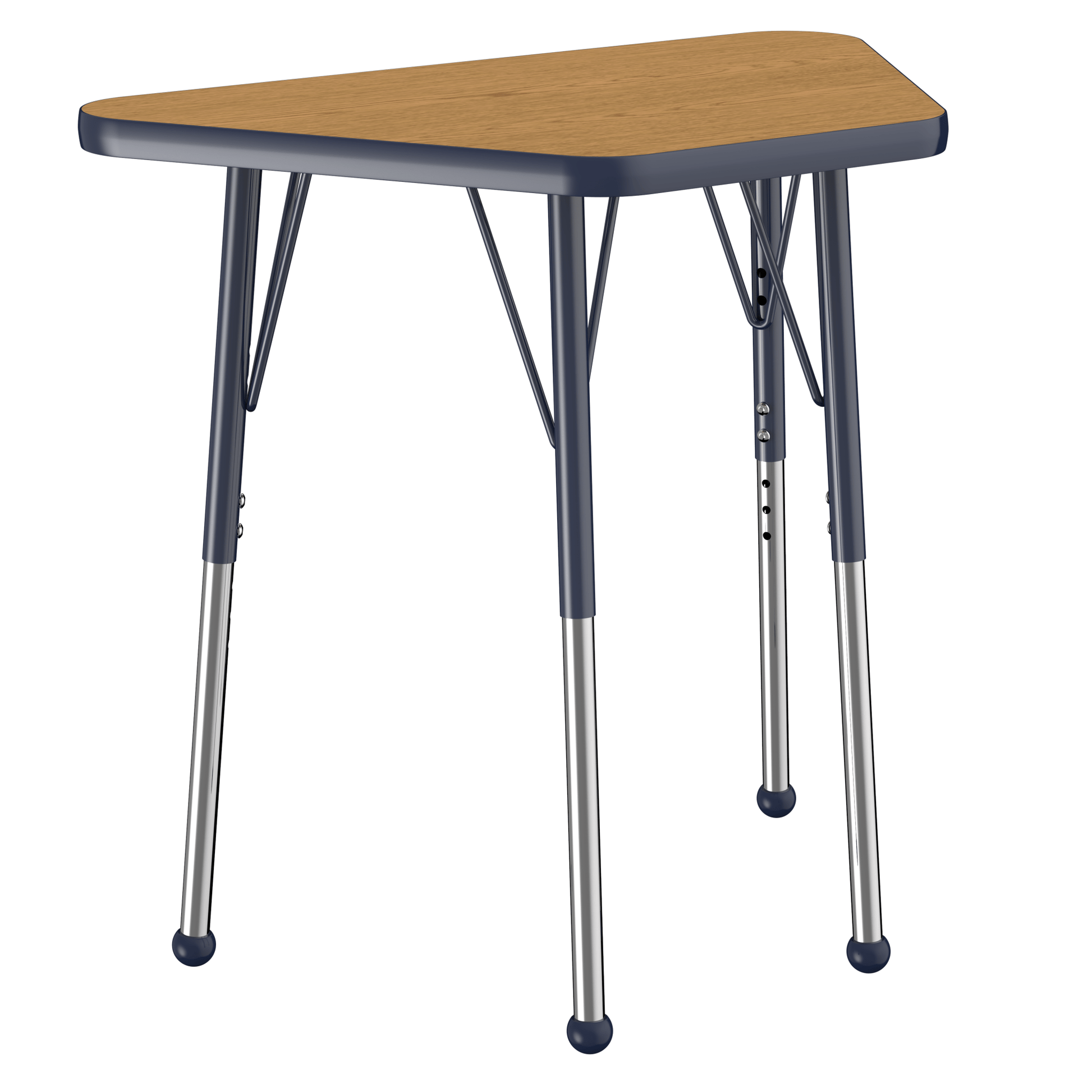 FDP 18" x 30" Trapezoid T - Molding Activity Table with Adjustable Standard Ball Glide Legs (FDP - 10064 - XX) - SchoolOutlet