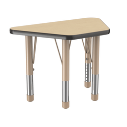 FDP 18" x 30" Trapezoid T-Molding Activity Table with Adjustable Chunky Legs (FDP-10065-XX)