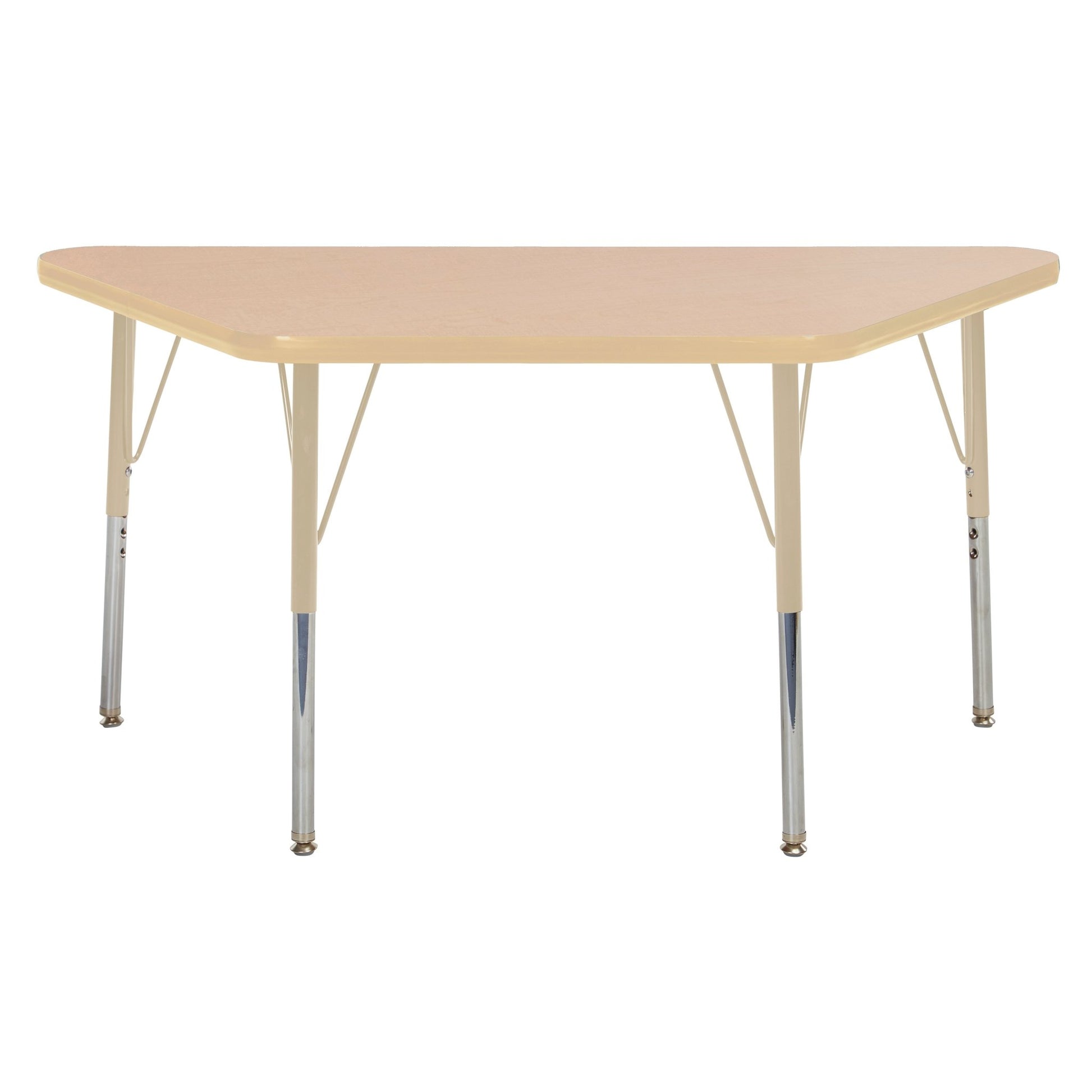FDP 24" x 48" Trapezoid T - Molding Activity Table with Adjustable Standard Swivel Glide Legs (FDP - 10066 - XX) - SchoolOutlet