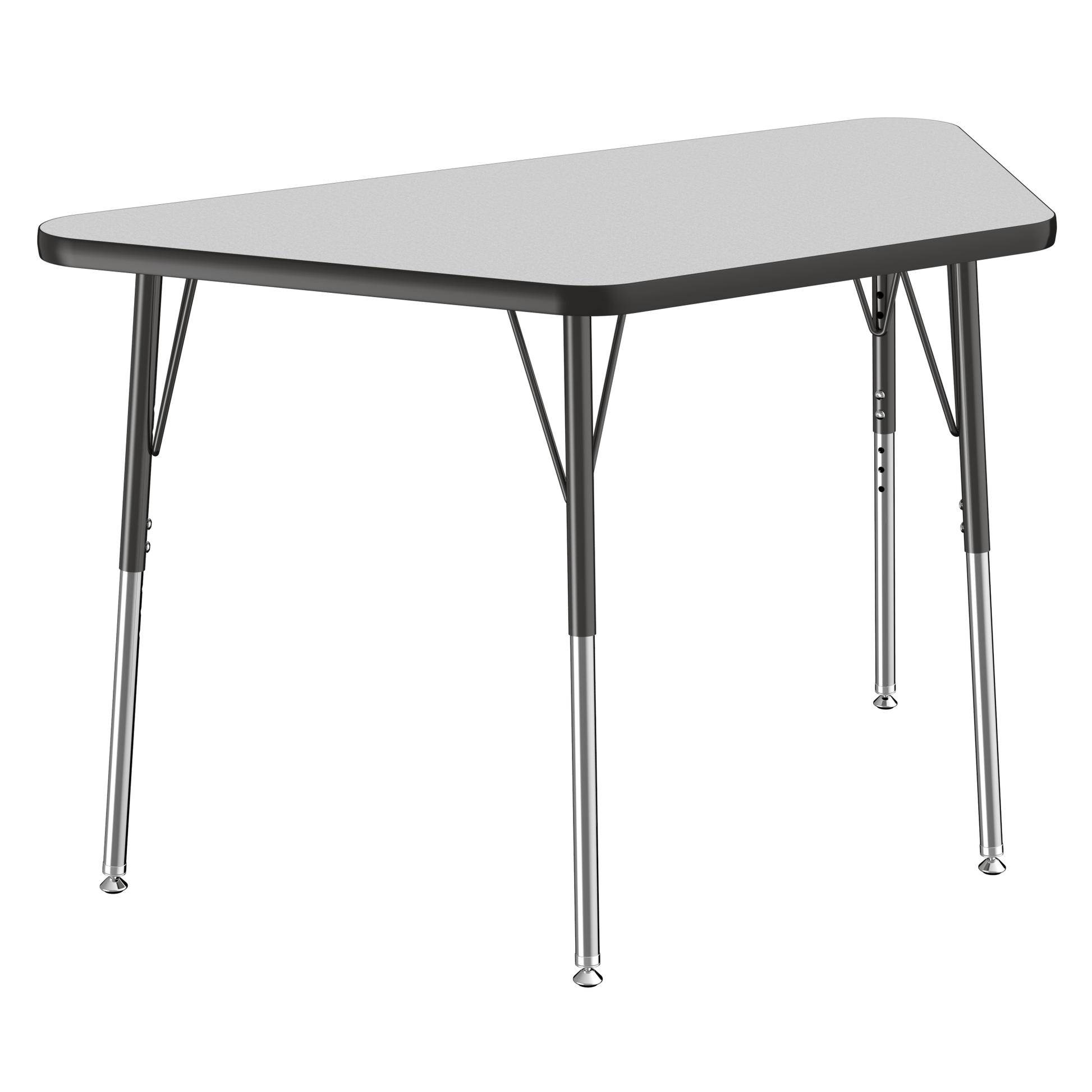 FDP 24" x 48" Trapezoid T - Molding Activity Table with Adjustable Standard Swivel Glide Legs (FDP - 10066 - XX) - SchoolOutlet