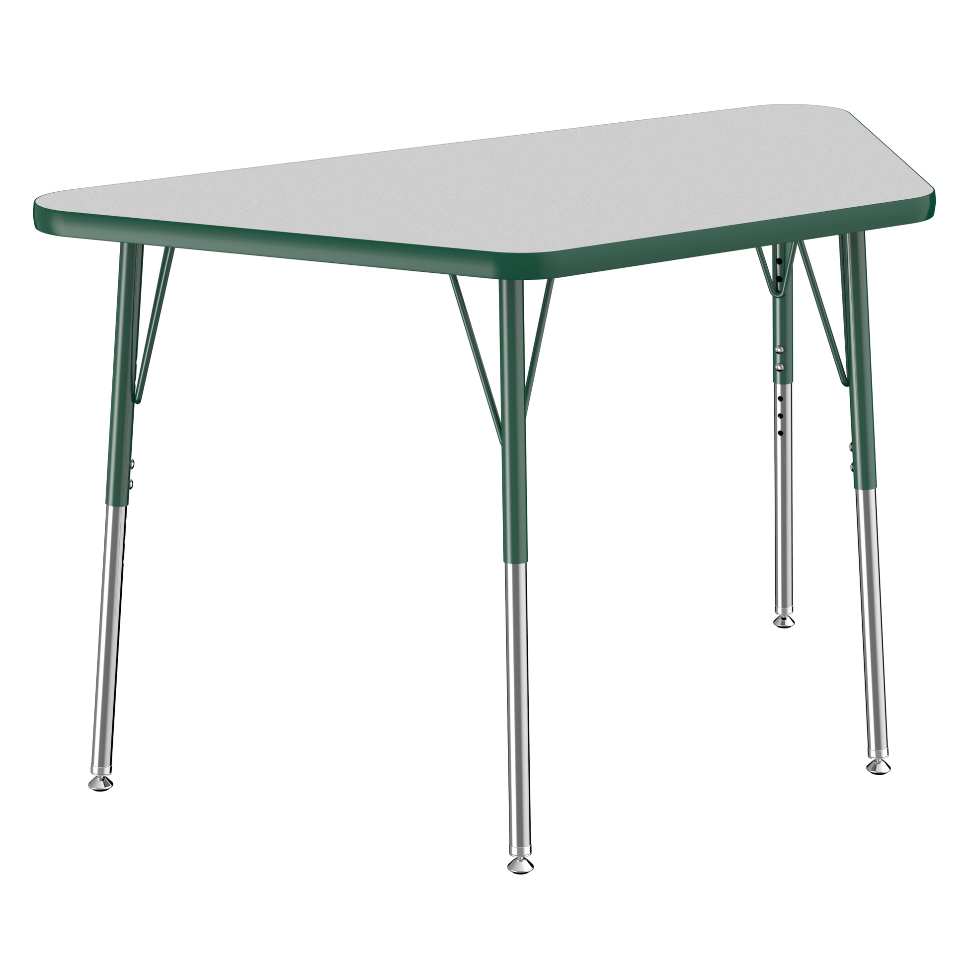 FDP 24" x 48" Trapezoid T - Molding Activity Table with Adjustable Standard Swivel Glide Legs (FDP - 10066 - XX) - SchoolOutlet