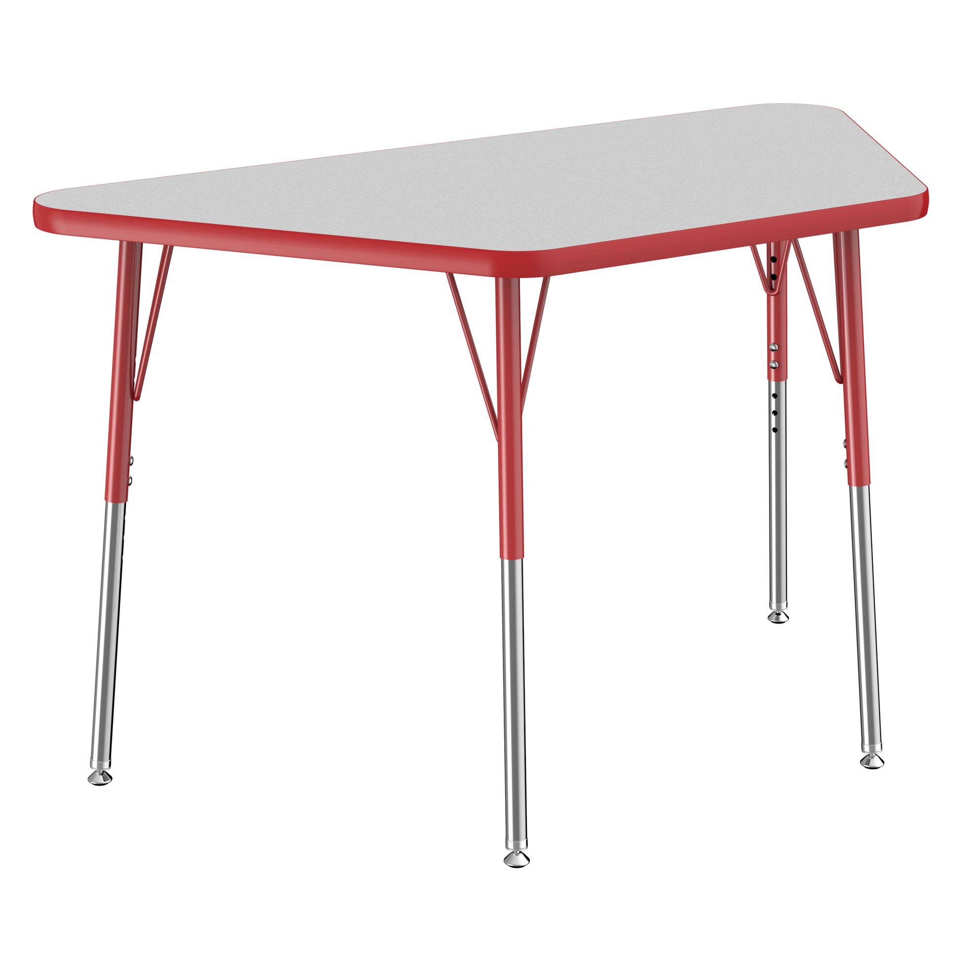 FDP 24" x 48" Trapezoid T - Molding Activity Table with Adjustable Standard Swivel Glide Legs (FDP - 10066 - XX) - SchoolOutlet