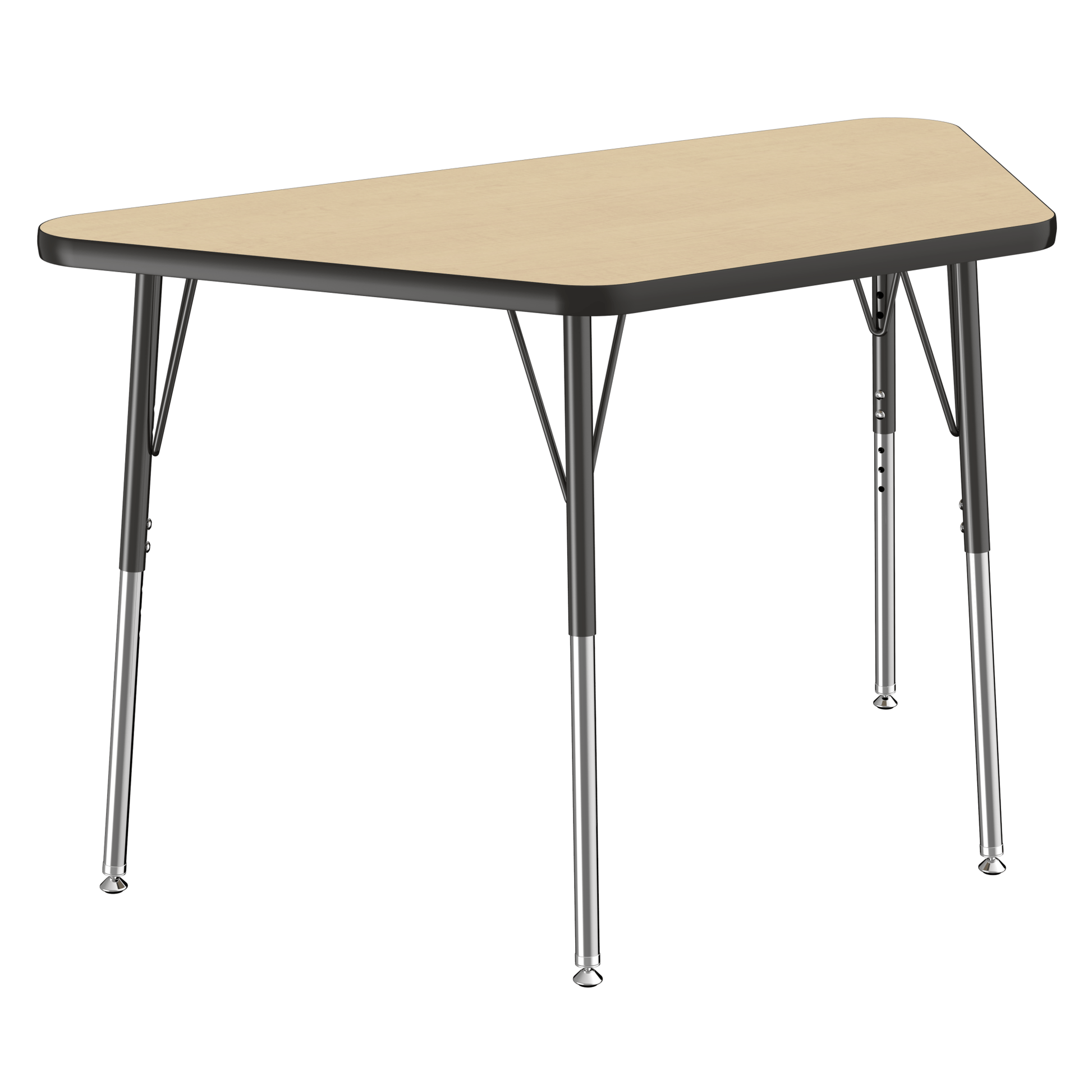 FDP 24" x 48" Trapezoid T - Molding Activity Table with Adjustable Standard Swivel Glide Legs (FDP - 10066 - XX) - SchoolOutlet