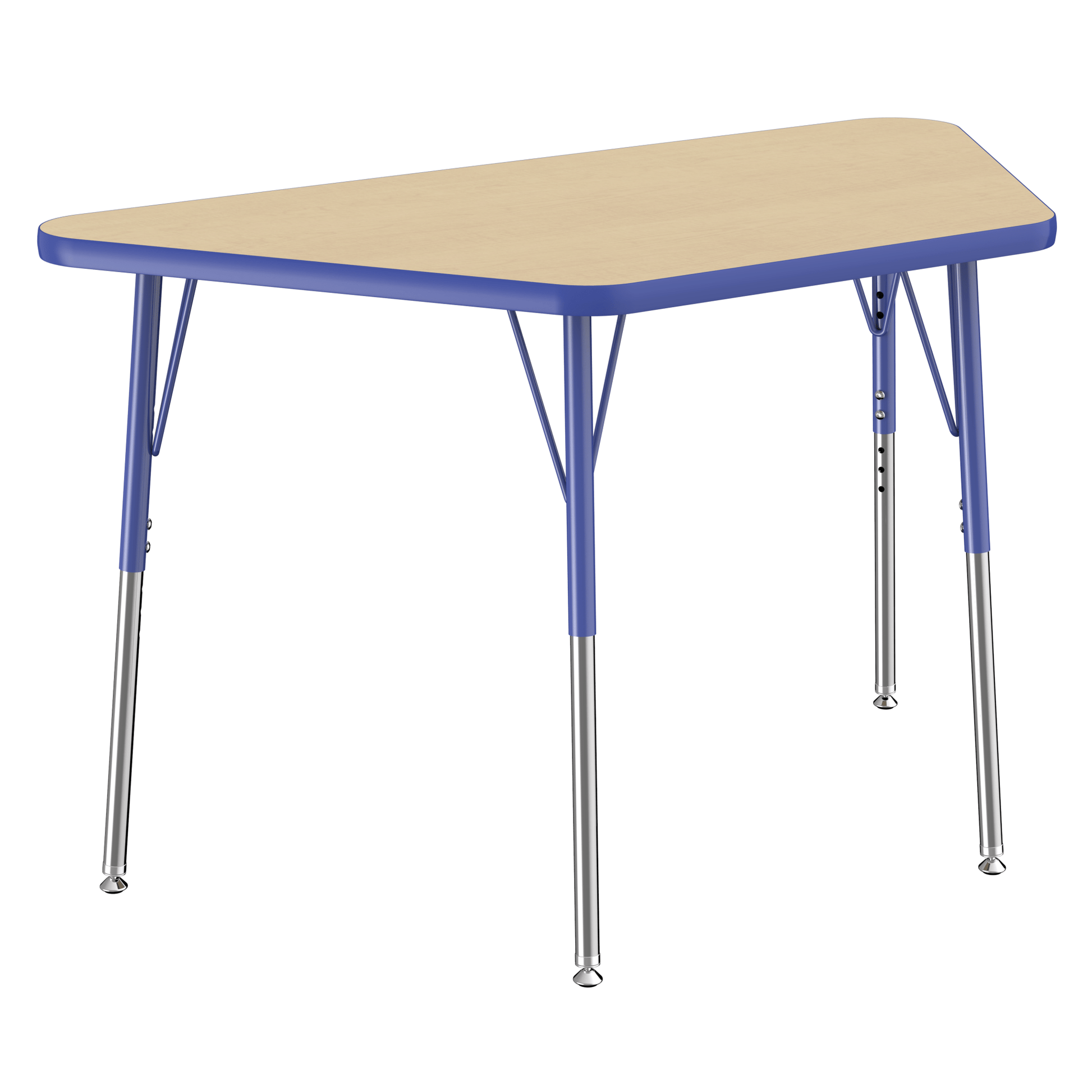 FDP 24" x 48" Trapezoid T - Molding Activity Table with Adjustable Standard Swivel Glide Legs (FDP - 10066 - XX) - SchoolOutlet