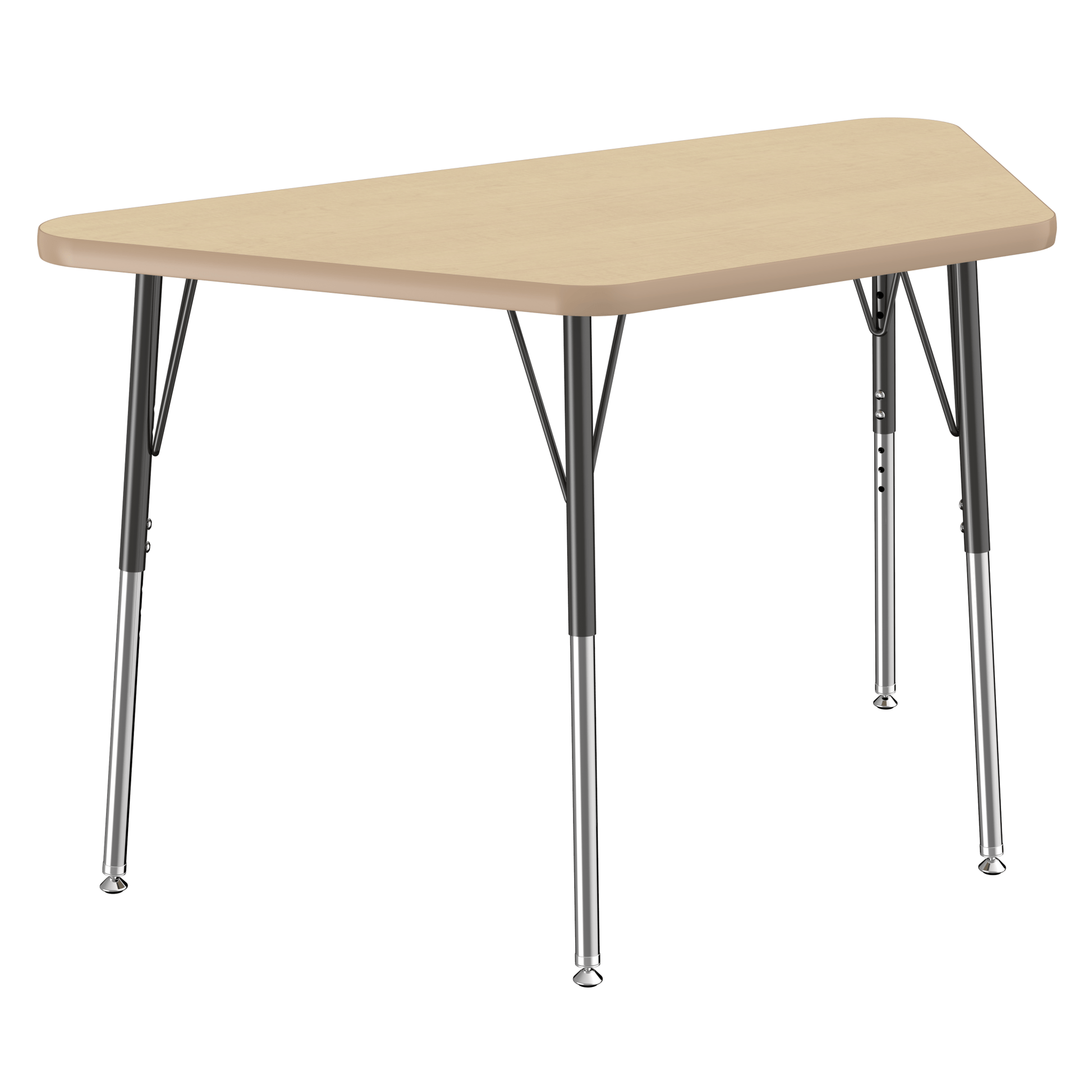 FDP 24" x 48" Trapezoid T - Molding Activity Table with Adjustable Standard Swivel Glide Legs (FDP - 10066 - XX) - SchoolOutlet