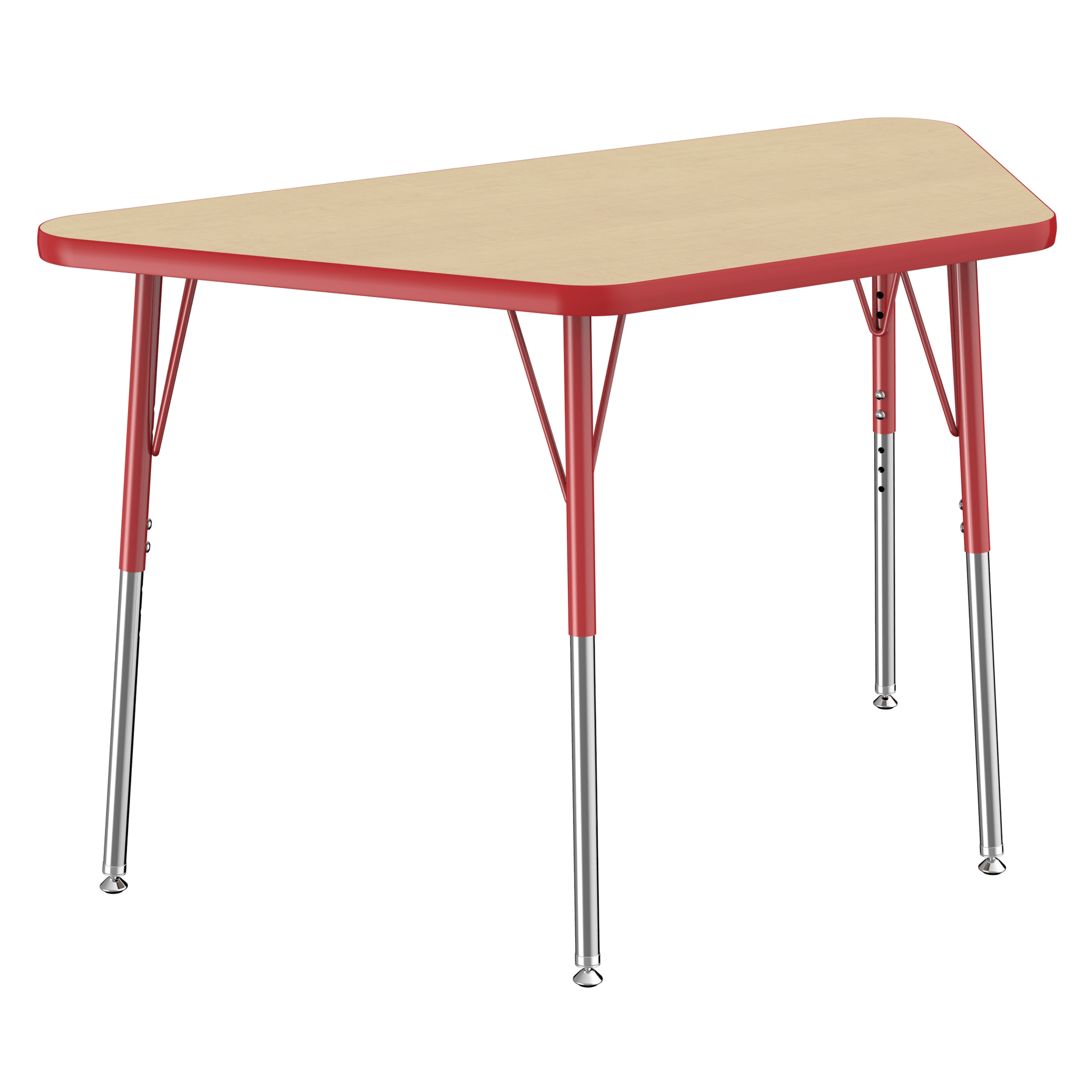 FDP 24" x 48" Trapezoid T - Molding Activity Table with Adjustable Standard Swivel Glide Legs (FDP - 10066 - XX) - SchoolOutlet