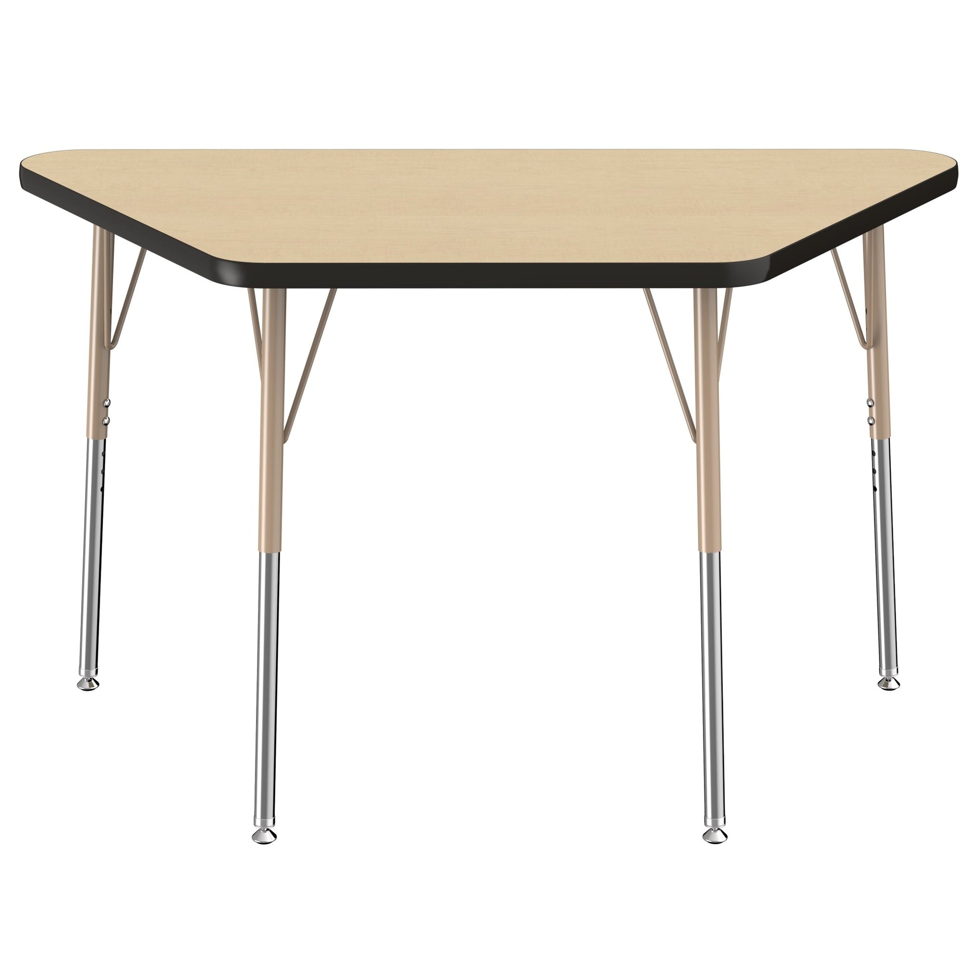 FDP 24" x 48" Trapezoid T - Molding Activity Table with Adjustable Standard Swivel Glide Legs (FDP - 10066 - XX) - SchoolOutlet