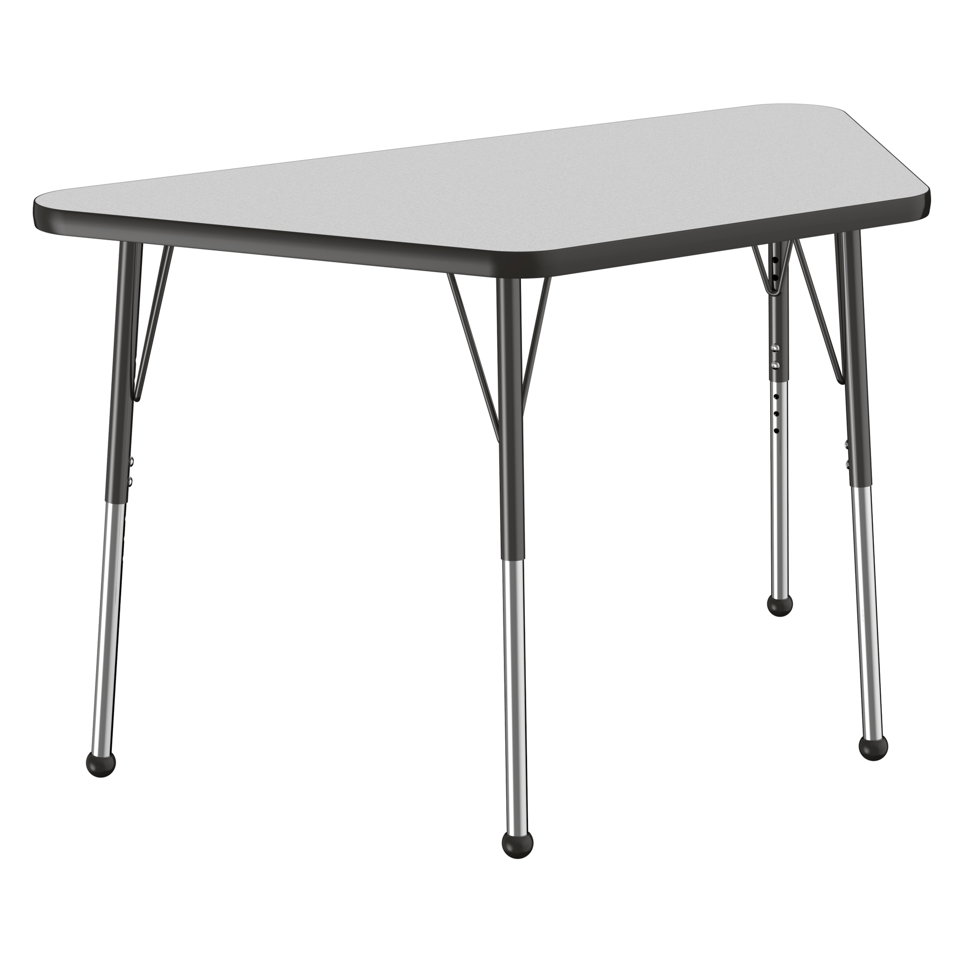 FDP 24" x 48" Trapezoid T - Molding Activity Table with Adjustable Standard Ball Glide Legs (FDP - 10067 - XX) - SchoolOutlet