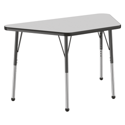 FDP 24" x 48" Trapezoid T-Molding Activity Table with Adjustable Standard Ball Glide Legs (FDP-10067-XX)