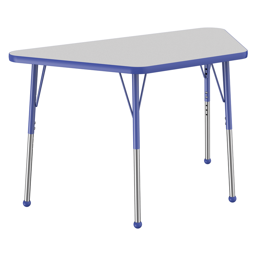 FDP 24" x 48" Trapezoid T - Molding Activity Table with Adjustable Standard Ball Glide Legs (FDP - 10067 - XX) - SchoolOutlet