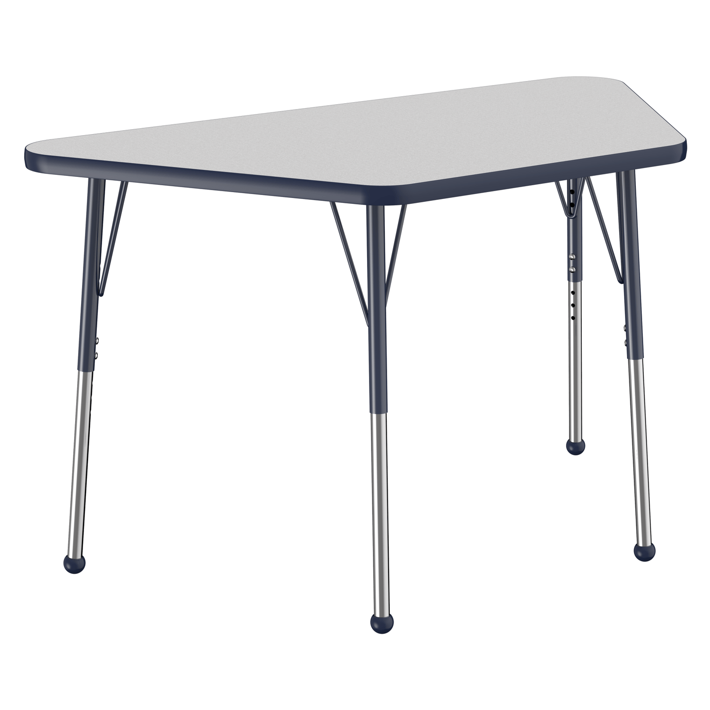 FDP 24" x 48" Trapezoid T - Molding Activity Table with Adjustable Standard Ball Glide Legs (FDP - 10067 - XX) - SchoolOutlet