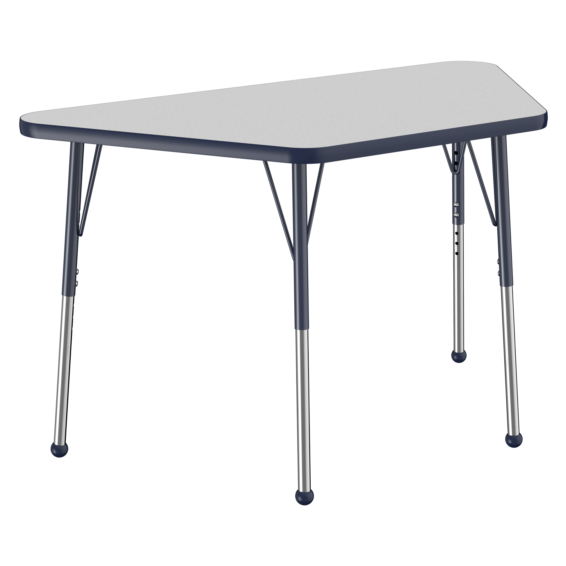 FDP 24" x 48" Trapezoid T - Molding Activity Table with Adjustable Standard Ball Glide Legs (FDP - 10067 - XX) - SchoolOutlet