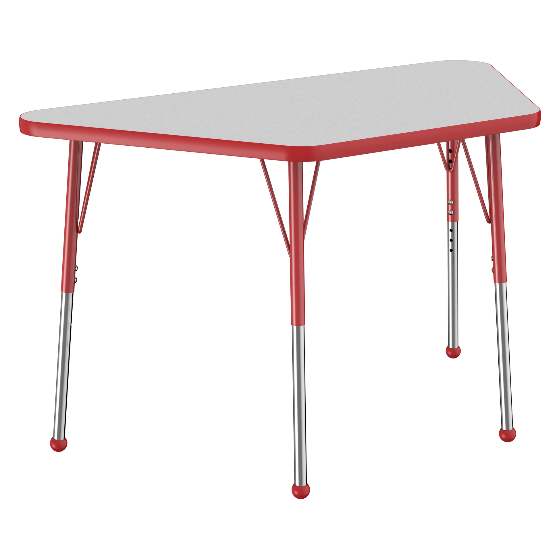 FDP 24" x 48" Trapezoid T - Molding Activity Table with Adjustable Standard Ball Glide Legs (FDP - 10067 - XX) - SchoolOutlet