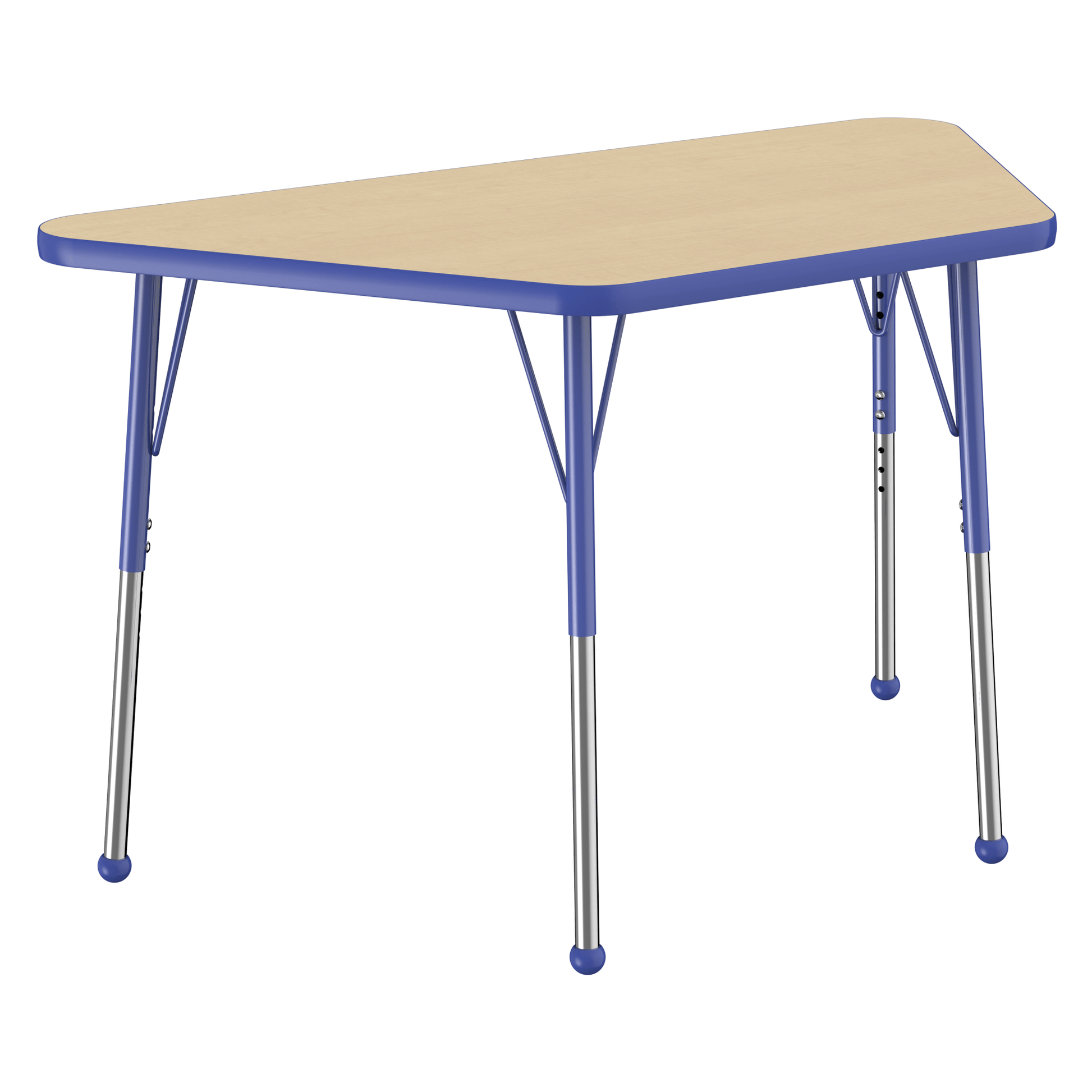 FDP 24" x 48" Trapezoid T - Molding Activity Table with Adjustable Standard Ball Glide Legs (FDP - 10067 - XX) - SchoolOutlet