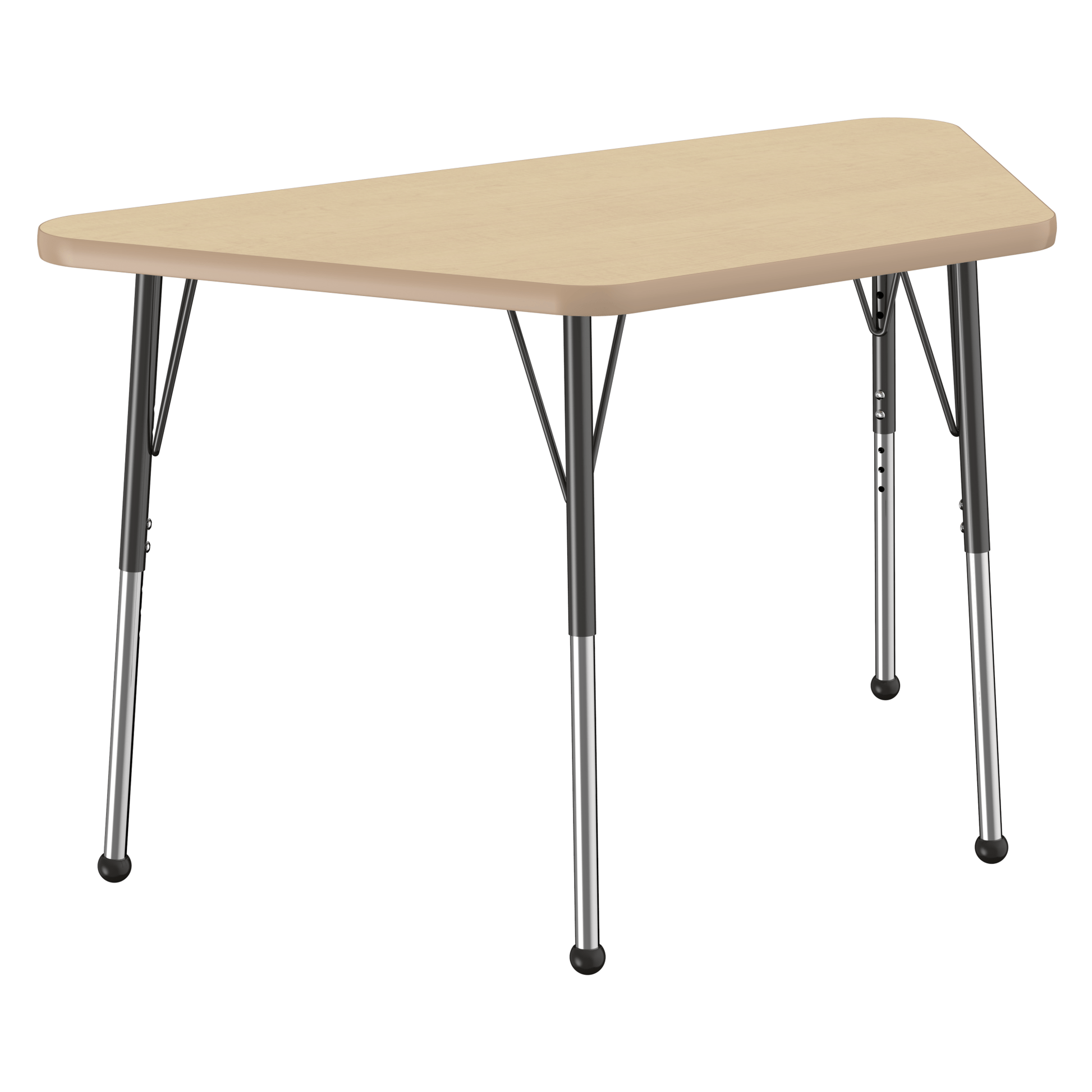 FDP 24" x 48" Trapezoid T - Molding Activity Table with Adjustable Standard Ball Glide Legs (FDP - 10067 - XX) - SchoolOutlet