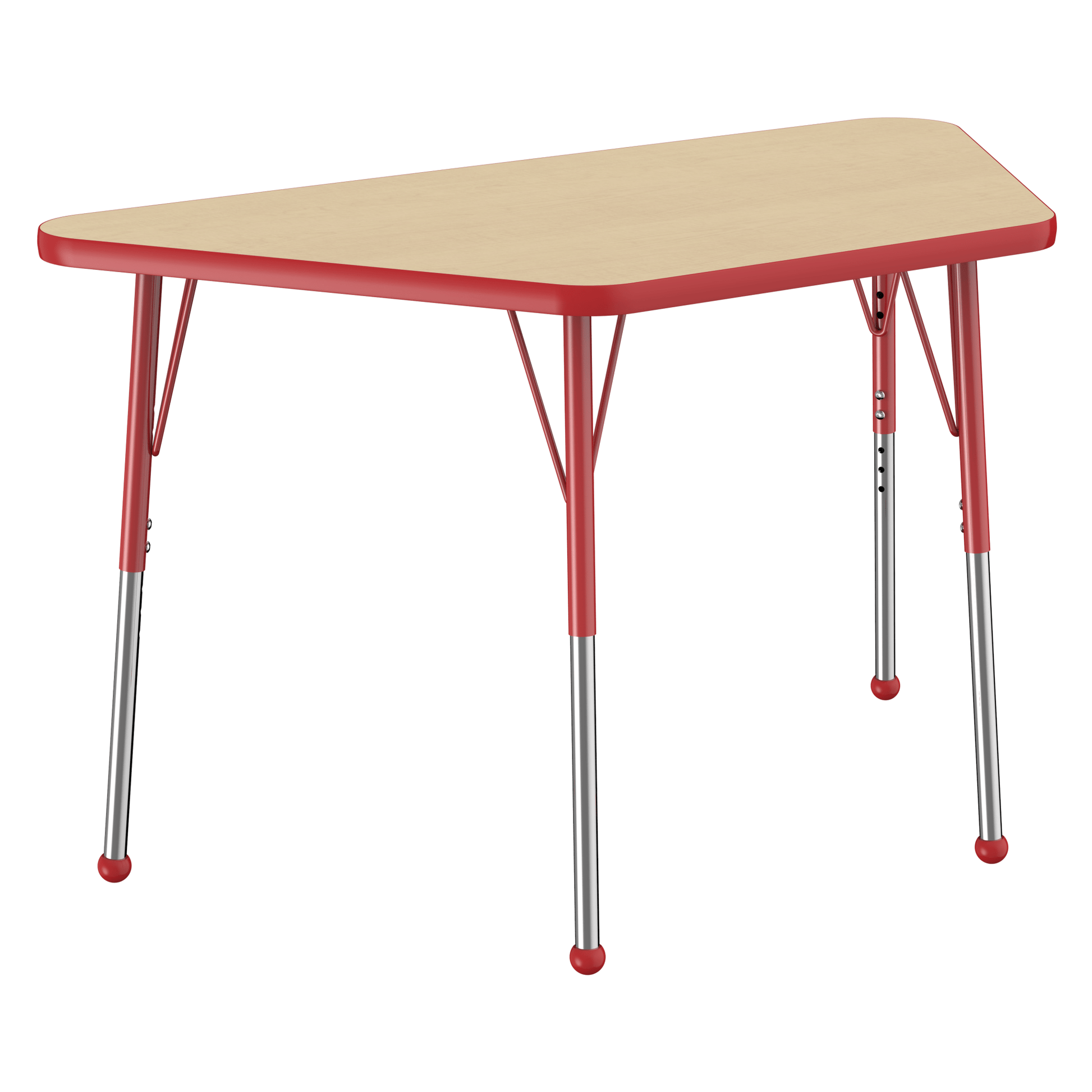 FDP 24" x 48" Trapezoid T - Molding Activity Table with Adjustable Standard Ball Glide Legs (FDP - 10067 - XX) - SchoolOutlet