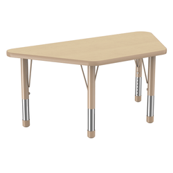 FDP 24" x 48" Trapezoid T-Molding Activity Table with Adjustable Chunky Legs (FDP-10068-XX)