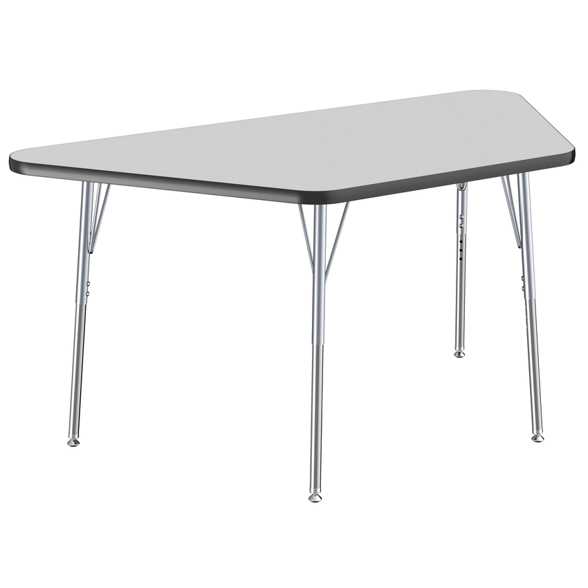 FDP 30" x 60" Trapezoid T - Molding Activity Table with Adjustable Standard Swivel Glide Legs (FDP - 10070 - XX) - SchoolOutlet