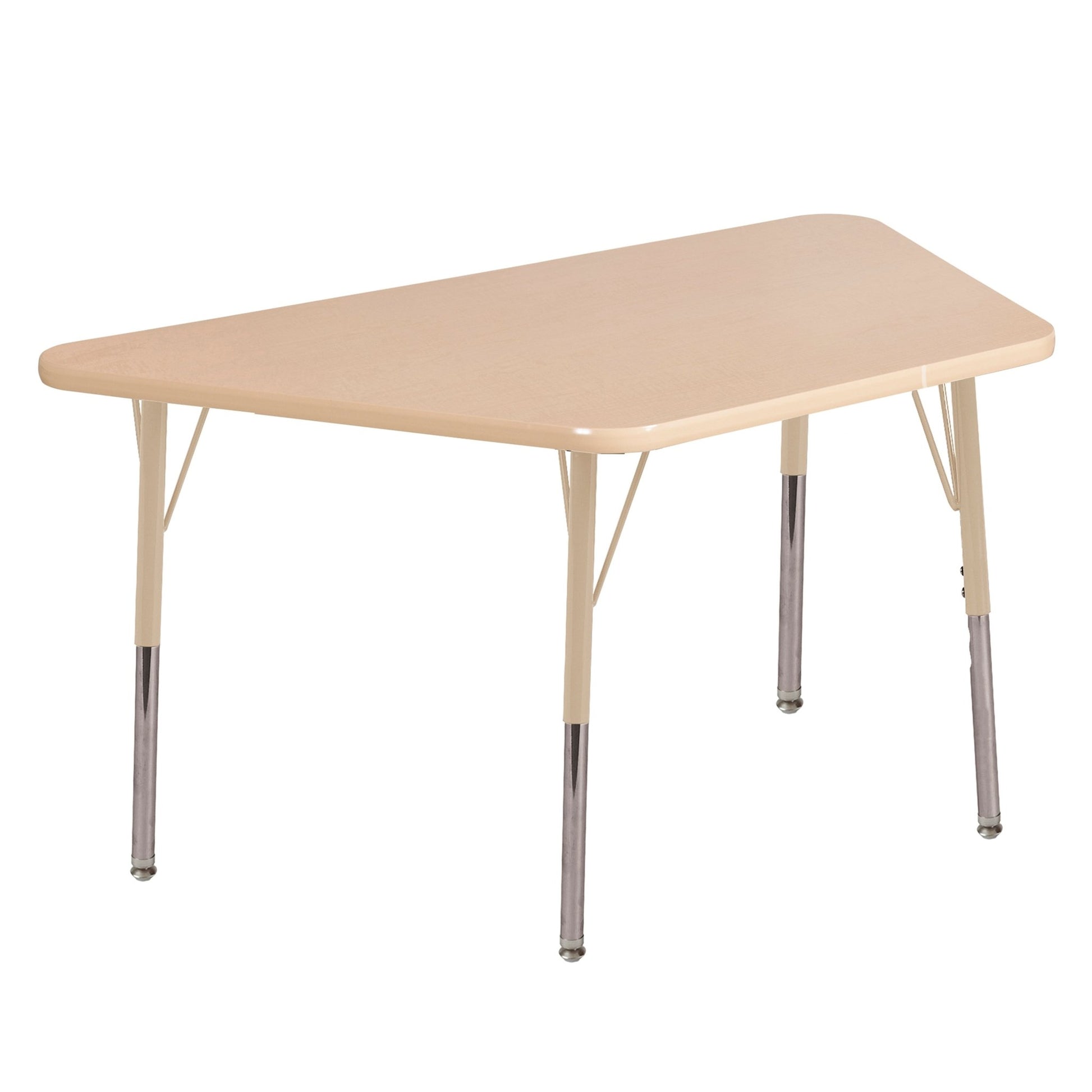 FDP 30" x 60" Trapezoid T - Molding Activity Table with Adjustable Standard Swivel Glide Legs (FDP - 10070 - XX) - SchoolOutlet