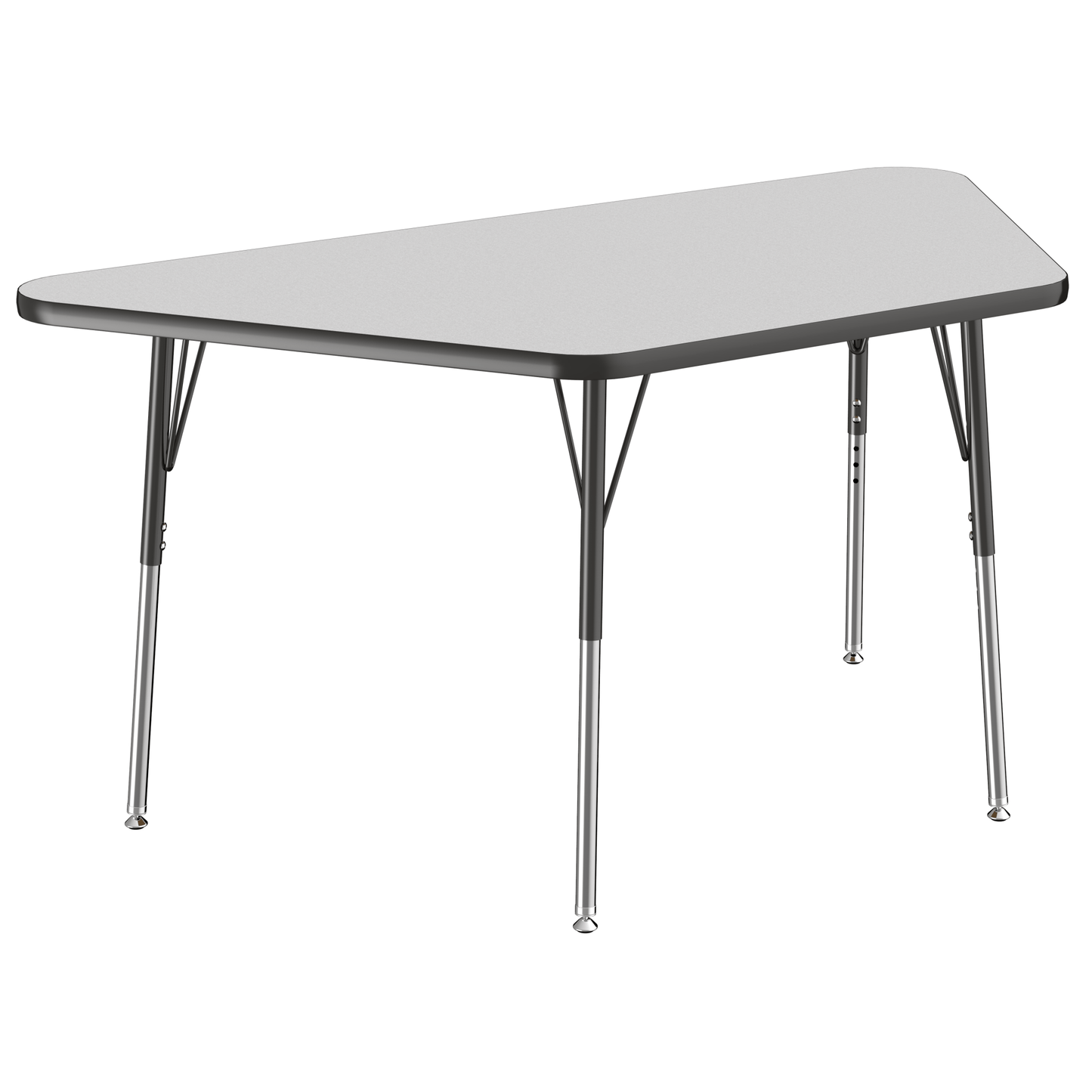 FDP 30" x 60" Trapezoid T - Molding Activity Table with Adjustable Standard Swivel Glide Legs (FDP - 10070 - XX) - SchoolOutlet
