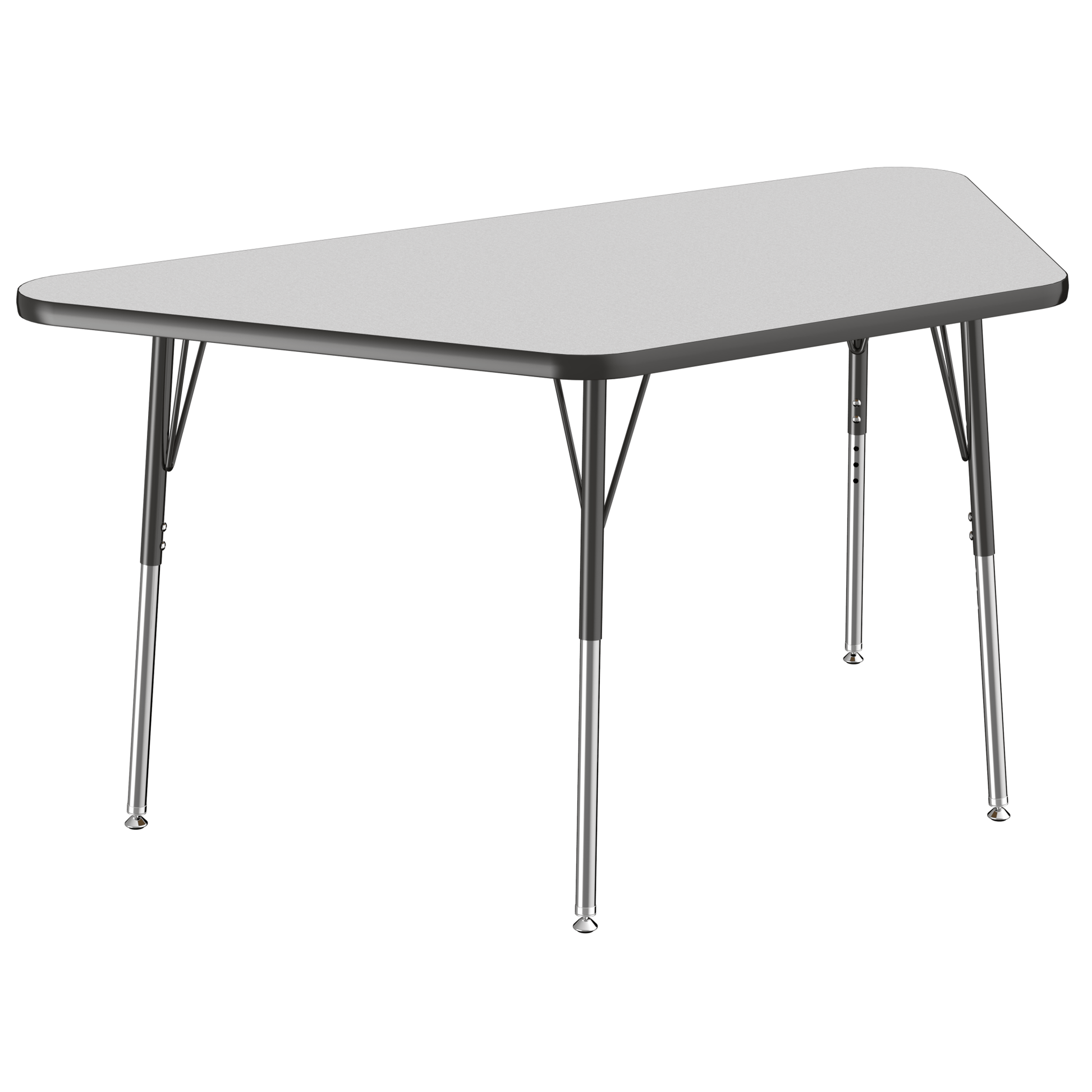 FDP 30" x 60" Trapezoid T - Molding Activity Table with Adjustable Standard Swivel Glide Legs (FDP - 10070 - XX) - SchoolOutlet