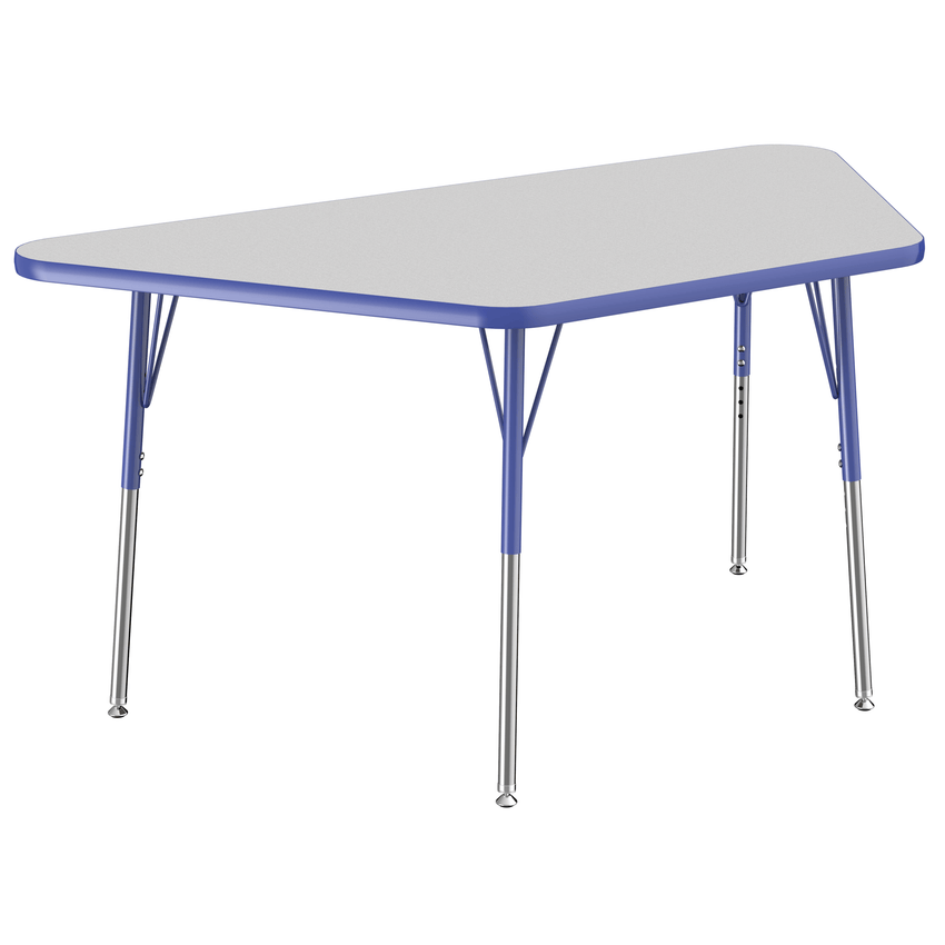 FDP 30" x 60" Trapezoid T - Molding Activity Table with Adjustable Standard Swivel Glide Legs (FDP - 10070 - XX) - SchoolOutlet