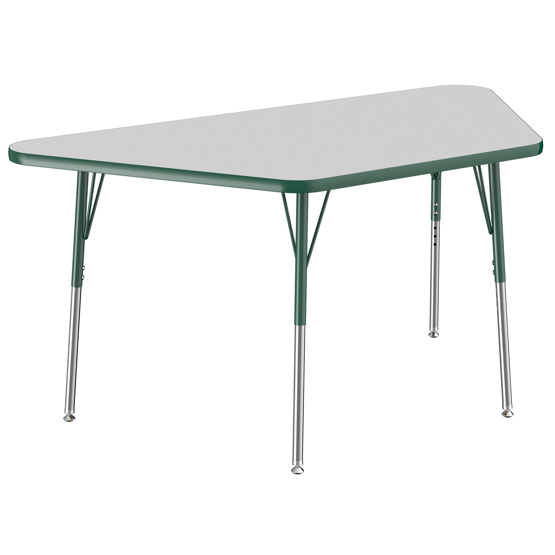 FDP 30" x 60" Trapezoid T - Molding Activity Table with Adjustable Standard Swivel Glide Legs (FDP - 10070 - XX) - SchoolOutlet