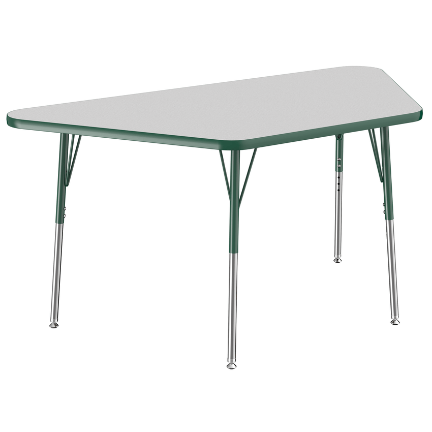 FDP 30" x 60" Trapezoid T - Molding Activity Table with Adjustable Standard Swivel Glide Legs (FDP - 10070 - XX) - SchoolOutlet