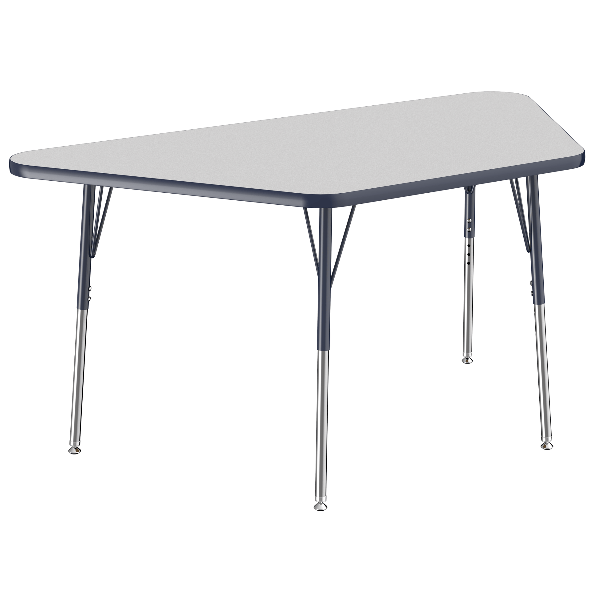 FDP 30" x 60" Trapezoid T - Molding Activity Table with Adjustable Standard Swivel Glide Legs (FDP - 10070 - XX) - SchoolOutlet