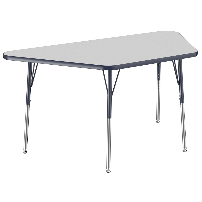 FDP 30" x 60" Trapezoid T - Molding Activity Table with Adjustable Standard Swivel Glide Legs (FDP - 10070 - XX) - SchoolOutlet