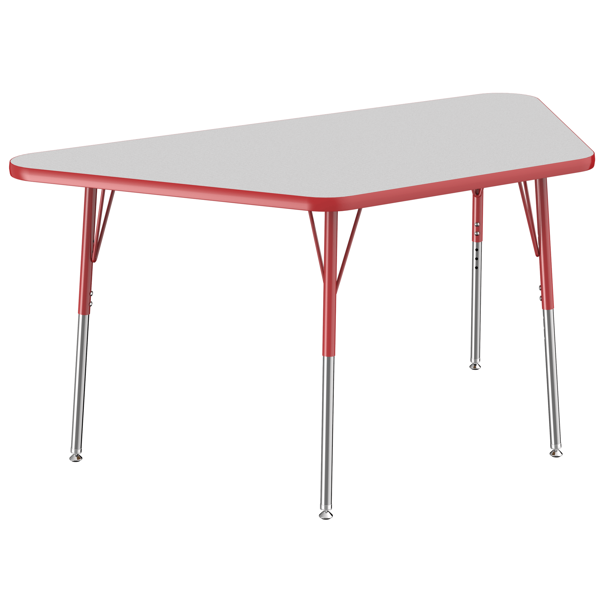 FDP 30" x 60" Trapezoid T - Molding Activity Table with Adjustable Standard Swivel Glide Legs (FDP - 10070 - XX) - SchoolOutlet