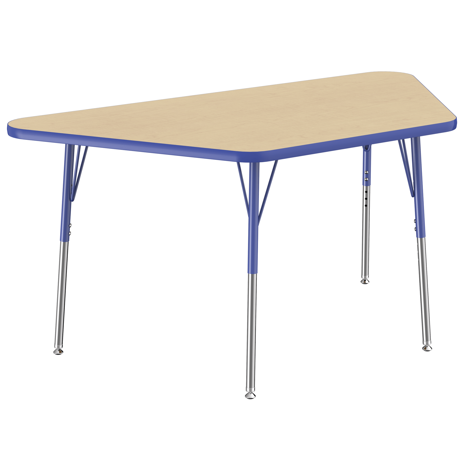 FDP 30" x 60" Trapezoid T - Molding Activity Table with Adjustable Standard Swivel Glide Legs (FDP - 10070 - XX) - SchoolOutlet