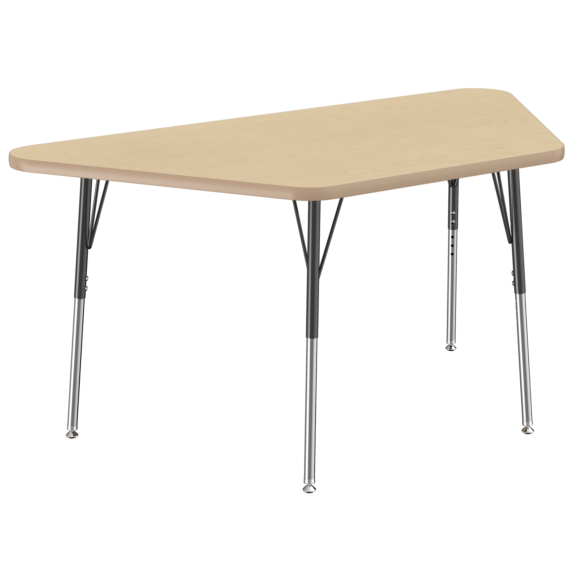 FDP 30" x 60" Trapezoid T - Molding Activity Table with Adjustable Standard Swivel Glide Legs (FDP - 10070 - XX) - SchoolOutlet