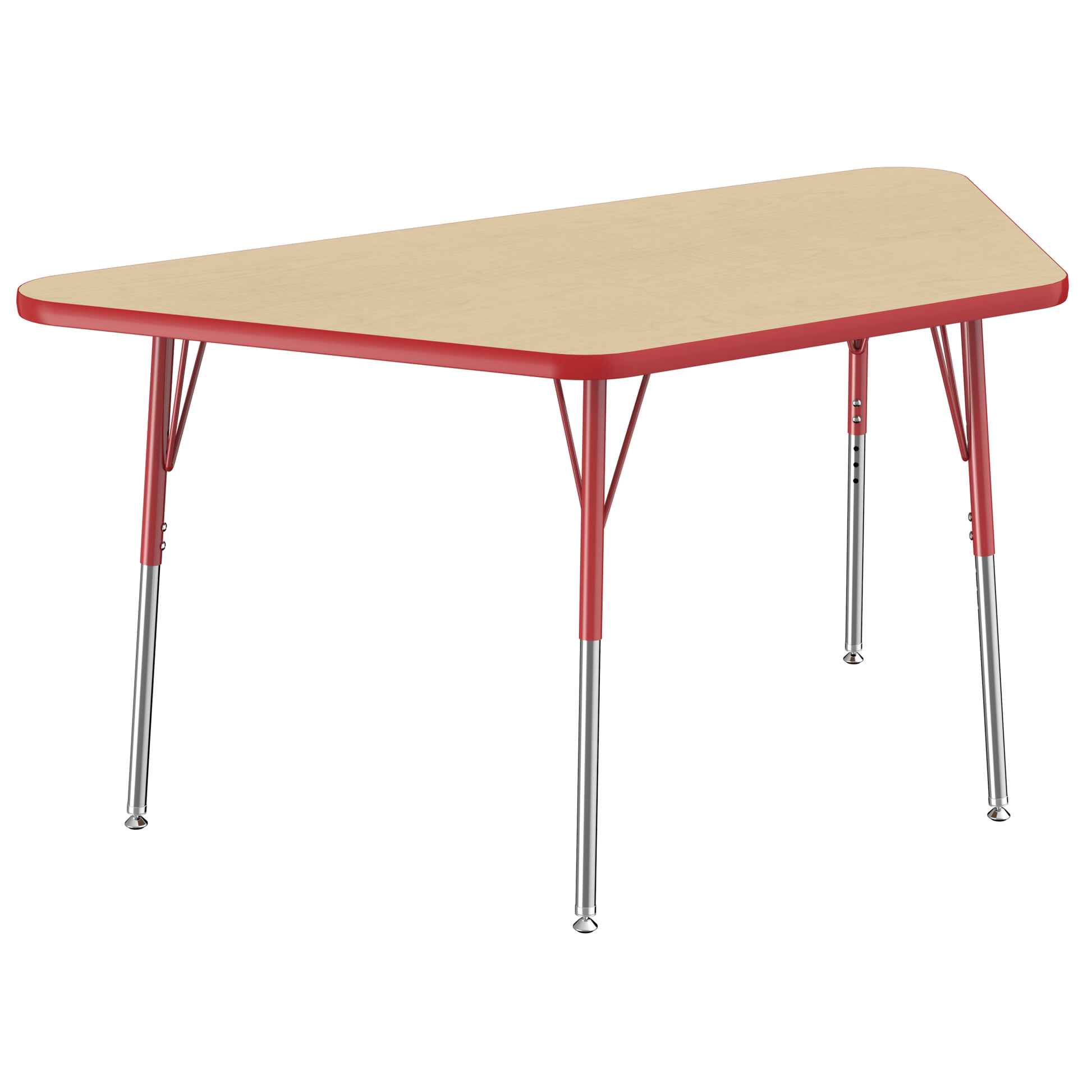 FDP 30" x 60" Trapezoid T - Molding Activity Table with Adjustable Standard Swivel Glide Legs (FDP - 10070 - XX) - SchoolOutlet