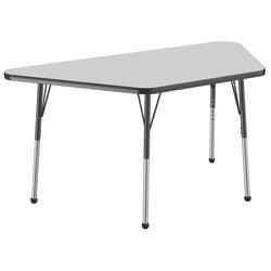 FDP 30" x 60" Trapezoid T-Molding Activity Table with Adjustable Standard Ball Glide Legs (FDP-10071-XX)