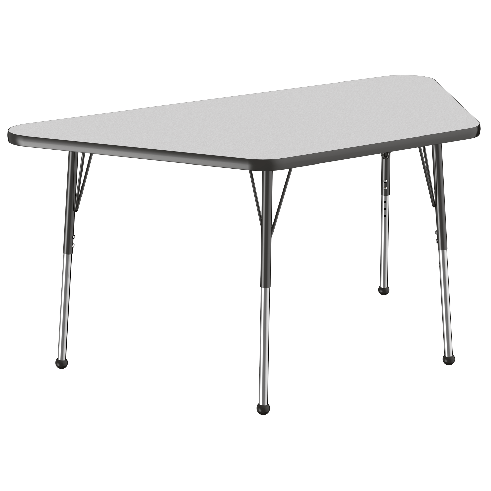 FDP 30" x 60" Trapezoid T - Molding Activity Table with Adjustable Standard Ball Glide Legs (FDP - 10071 - XX) - SchoolOutlet
