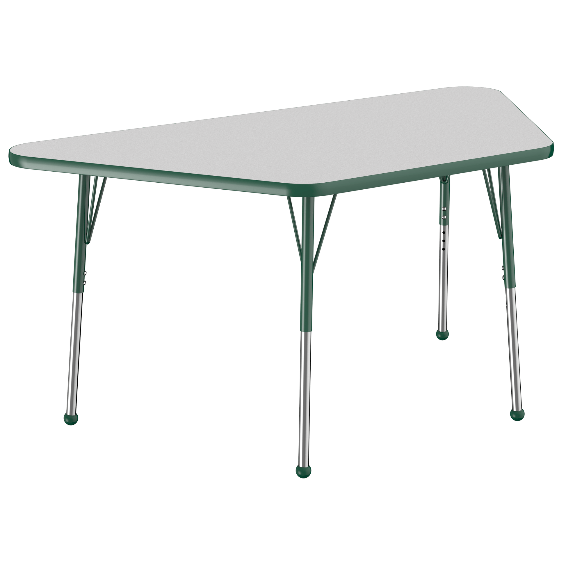 FDP 30" x 60" Trapezoid T - Molding Activity Table with Adjustable Standard Ball Glide Legs (FDP - 10071 - XX) - SchoolOutlet