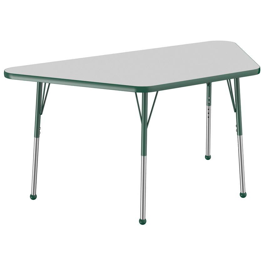 FDP 30" x 60" Trapezoid T - Molding Activity Table with Adjustable Standard Ball Glide Legs (FDP - 10071 - XX) - SchoolOutlet