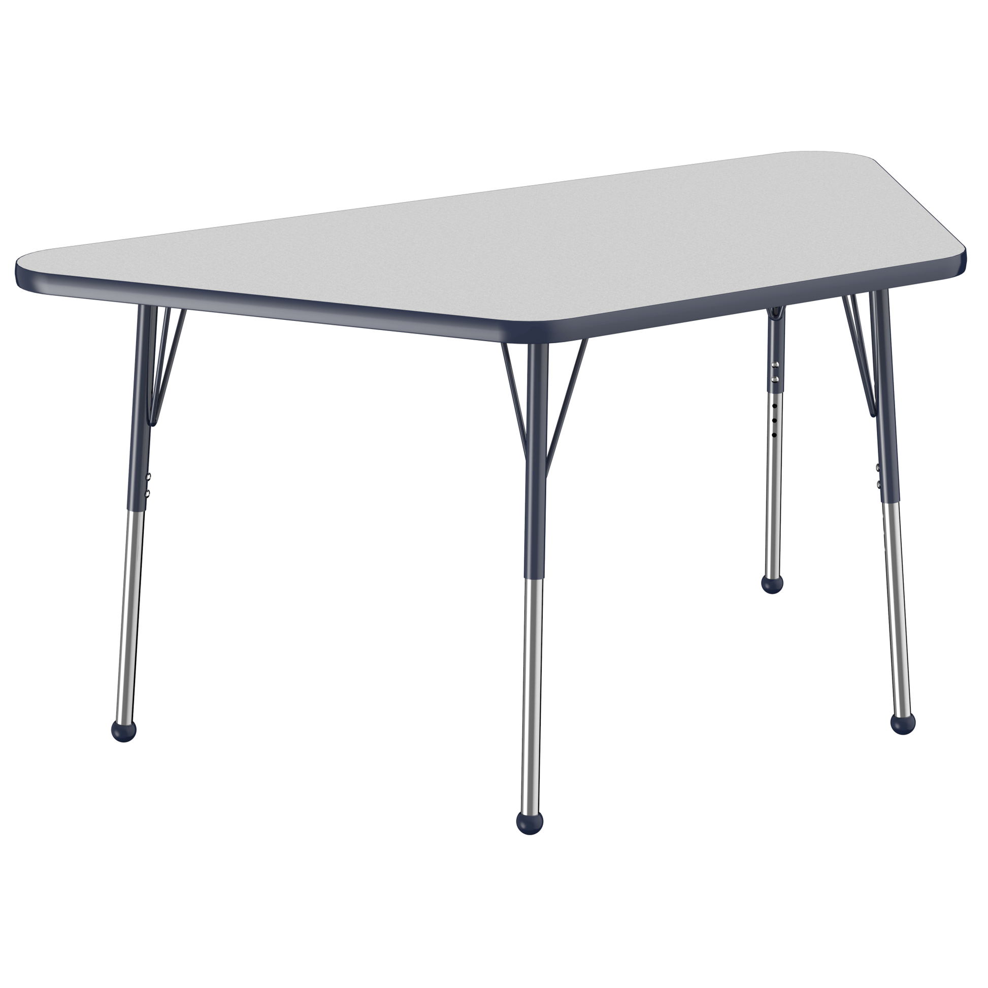 FDP 30" x 60" Trapezoid T - Molding Activity Table with Adjustable Standard Ball Glide Legs (FDP - 10071 - XX) - SchoolOutlet