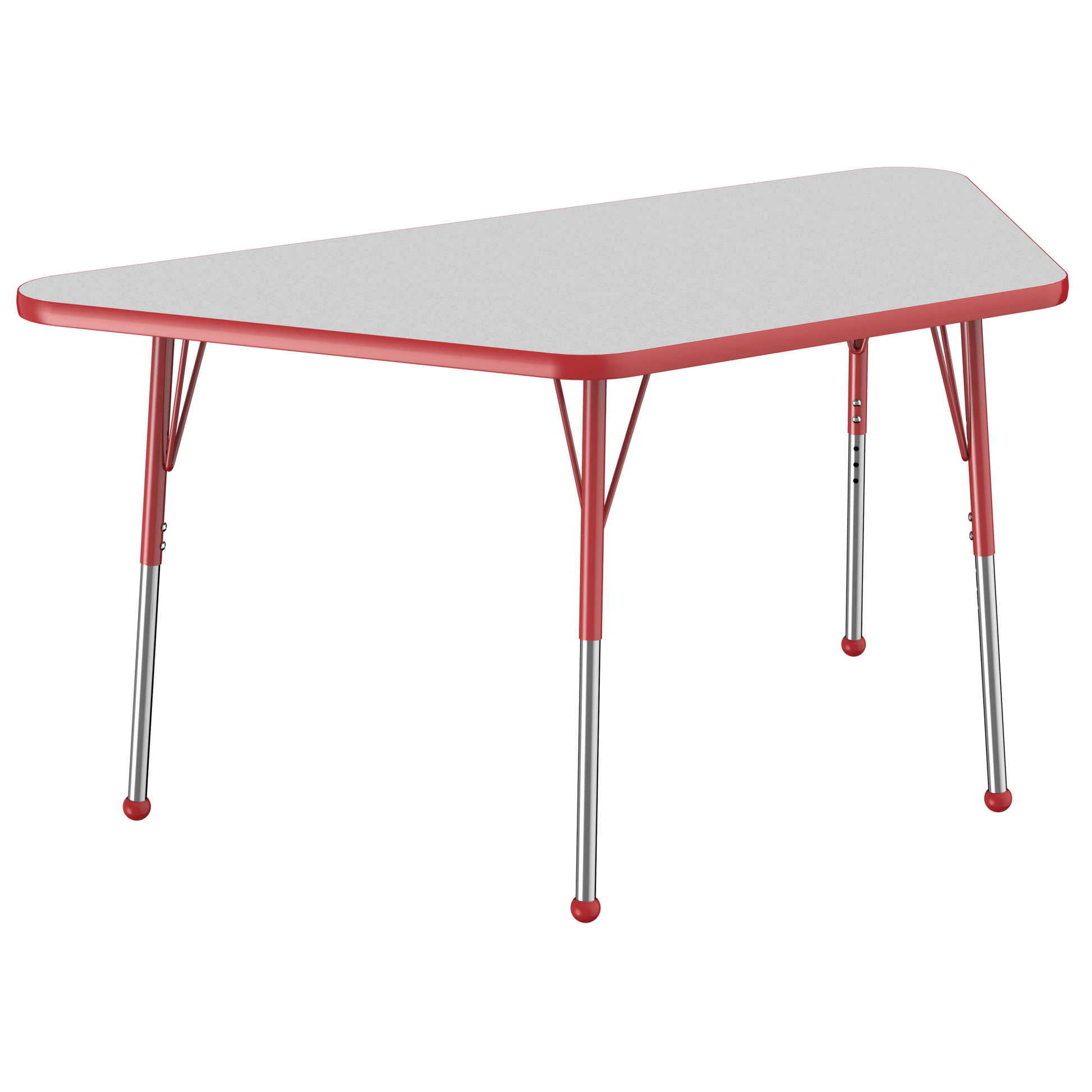 FDP 30" x 60" Trapezoid T - Molding Activity Table with Adjustable Standard Ball Glide Legs (FDP - 10071 - XX) - SchoolOutlet